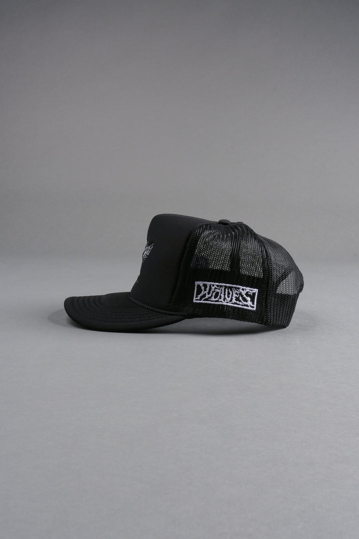 Cherub and the Skull Trucker Hat in Black