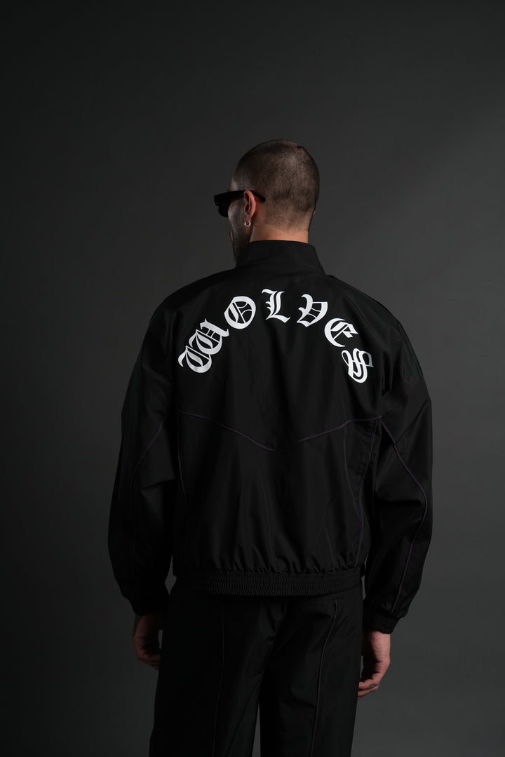 Wlvs Frvr Quinn Track Jacket in Black/Phantom Purple