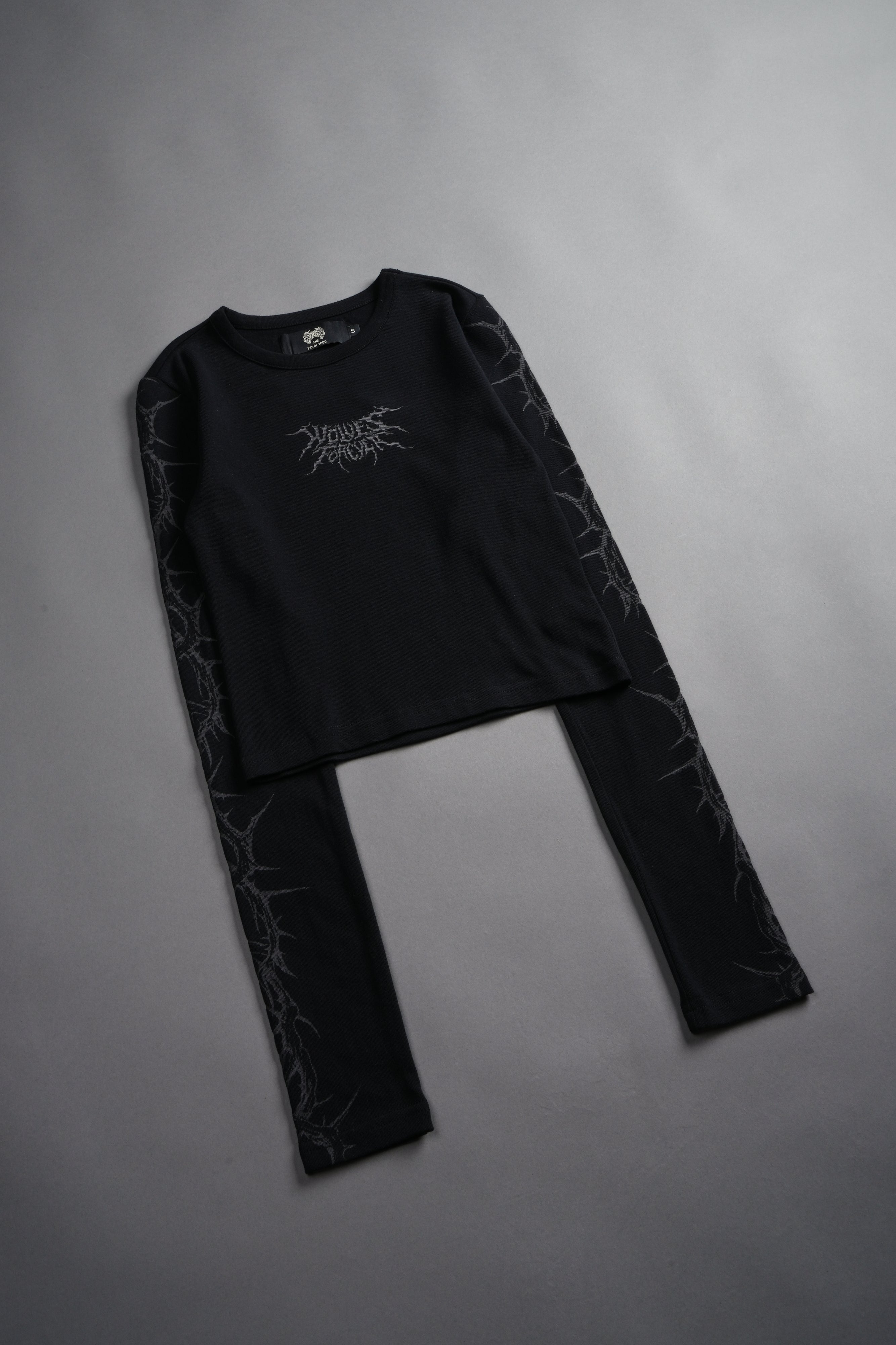 Surrounded by Thorns L/S "Baby" Tee in Black