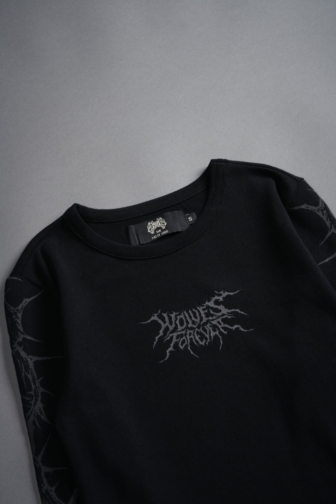 Surrounded by Thorns L/S "Baby" Tee in Black