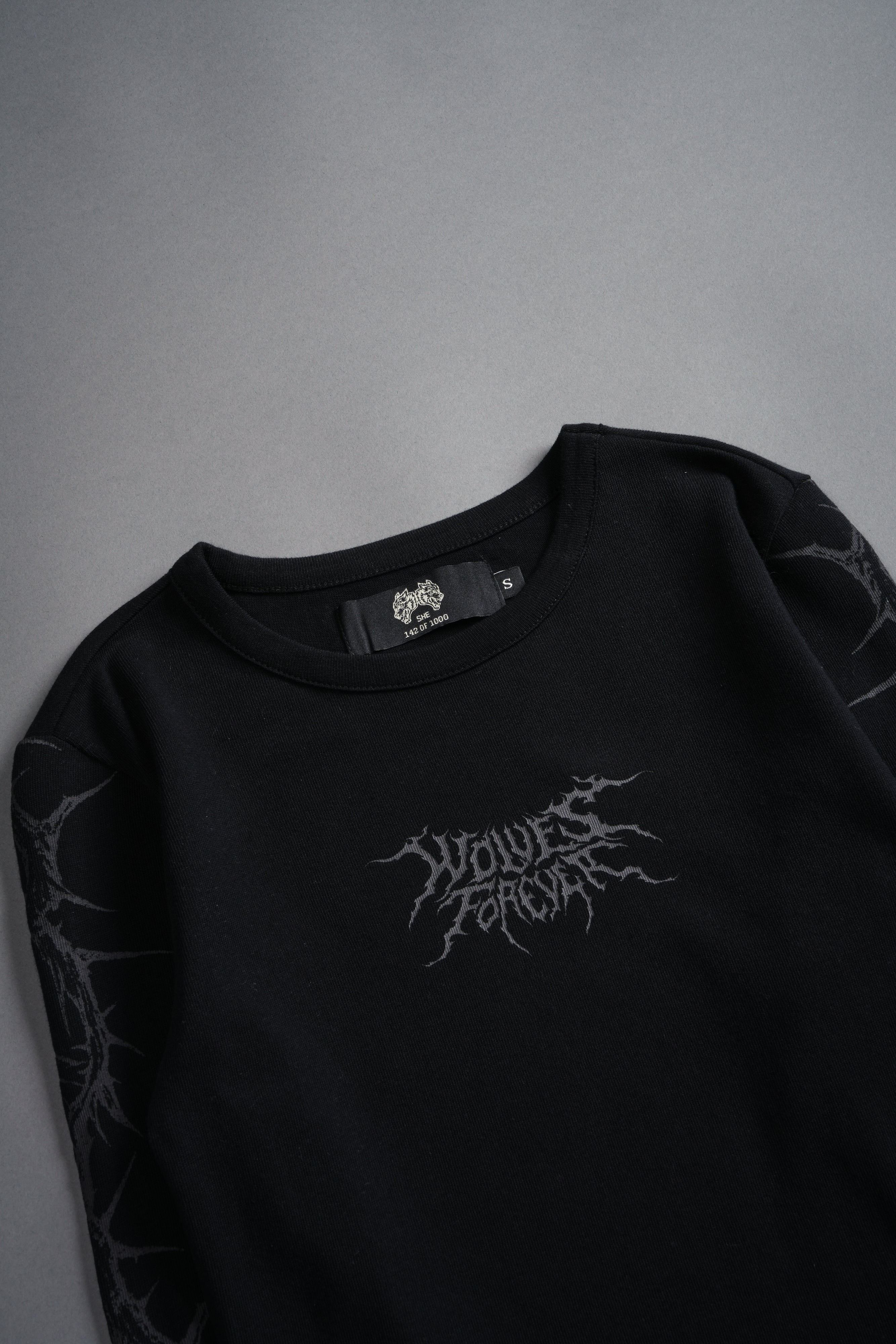 Surrounded by Thorns L/S "Baby" Tee in Black