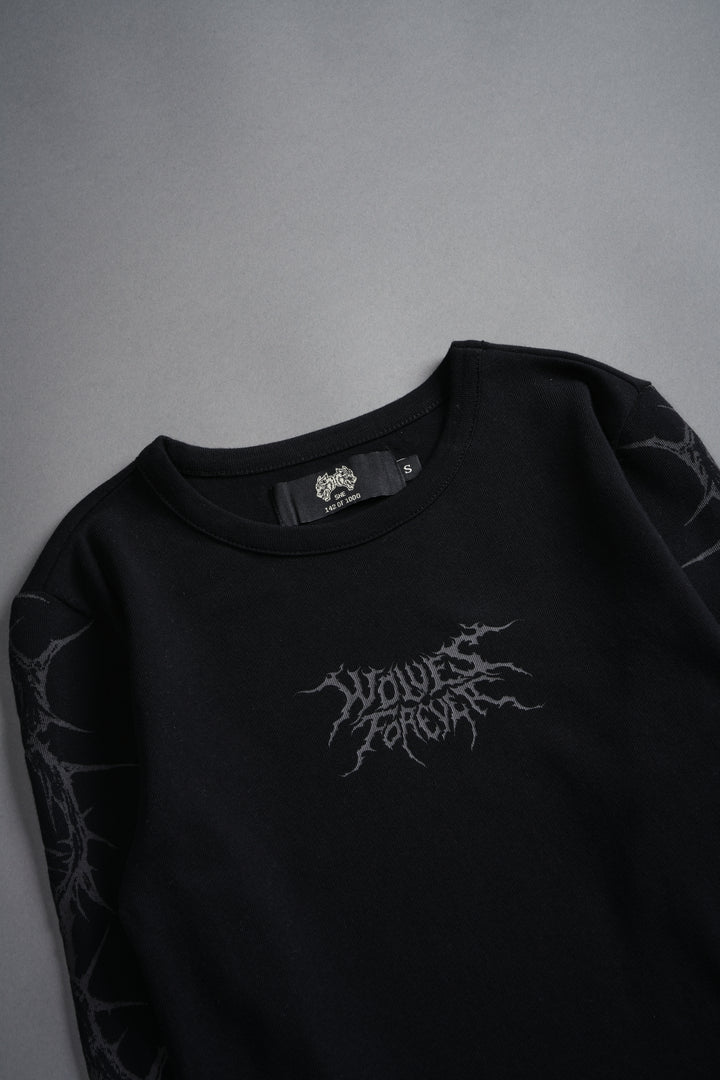 Surrounded by Thorns L/S "Baby" Tee in Black