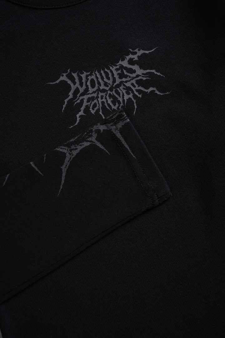 Surrounded by Thorns L/S "Baby" Tee in Black