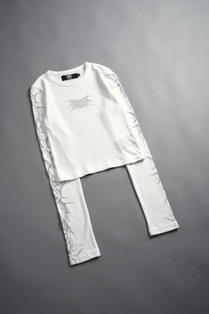 Surrounded by Thorns L/S "Baby" Tee in Cream