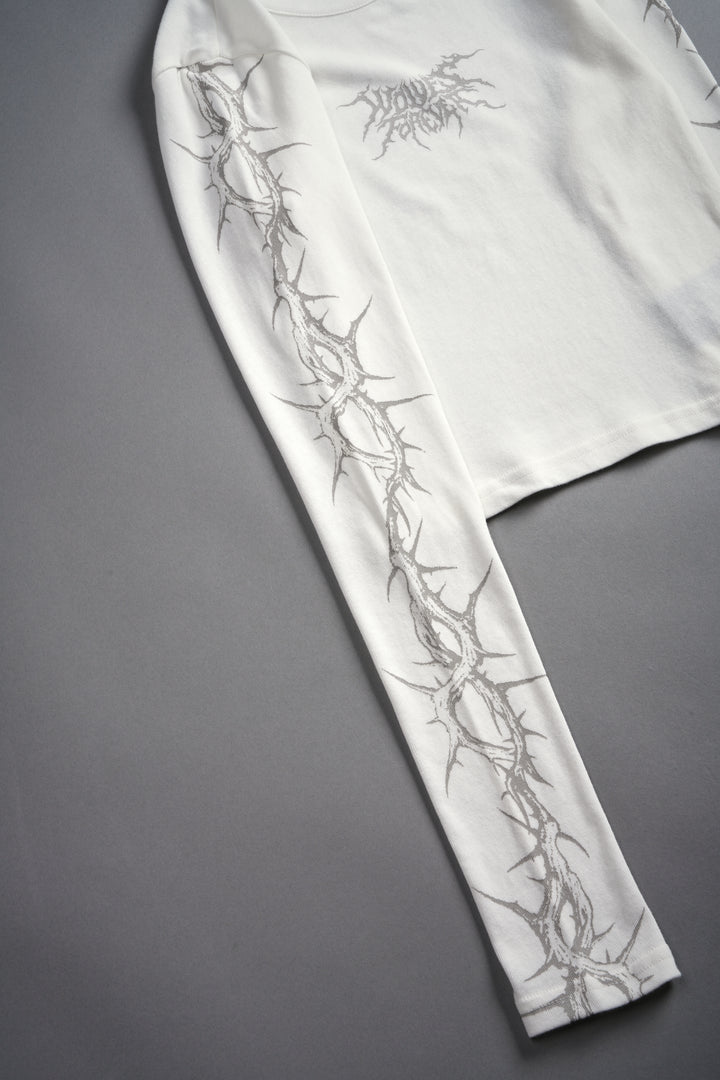 Surrounded by Thorns L/S "Baby" Tee in Cream