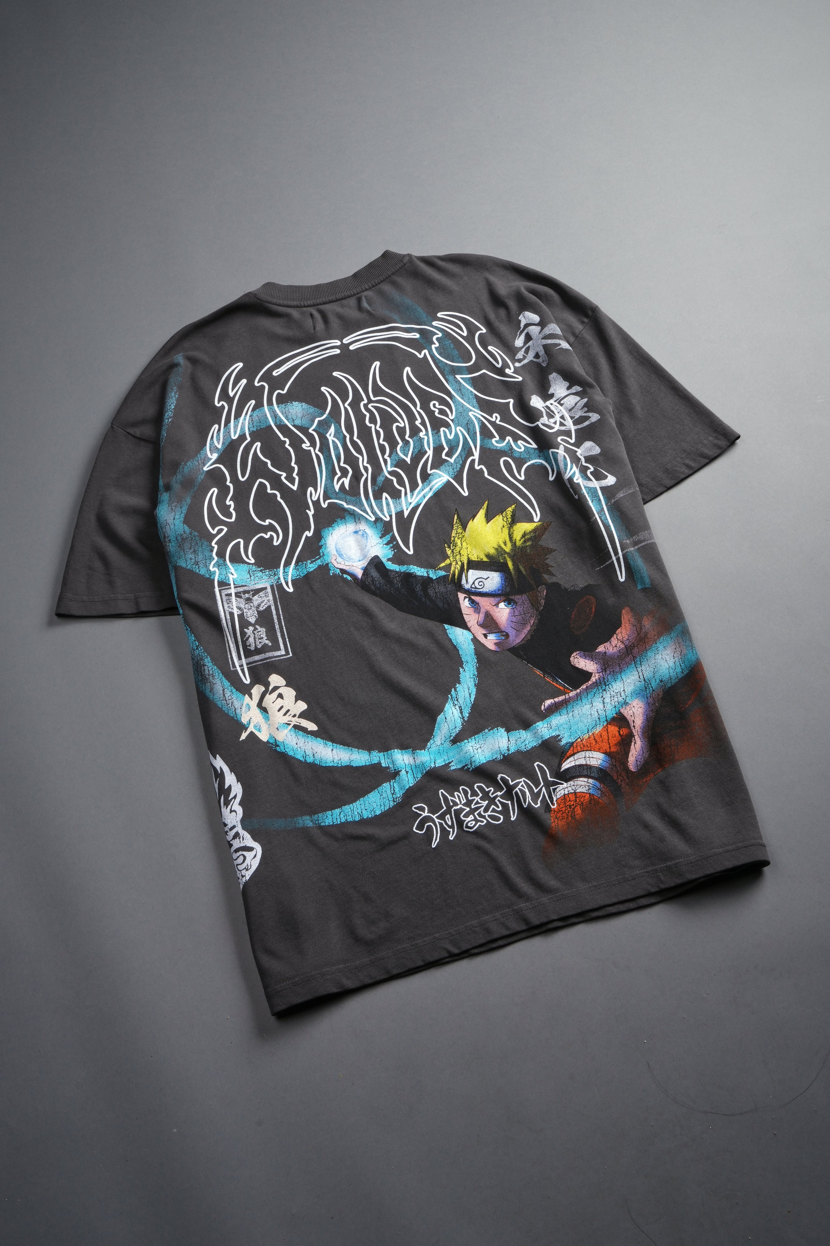 Rasengan Premium Oversized Tee in Wolf Gray