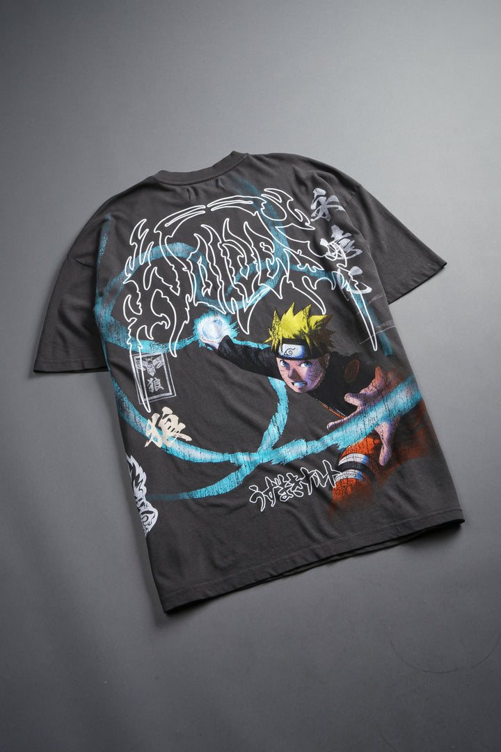 Rasengan Premium Oversized Tee in Wolf Gray