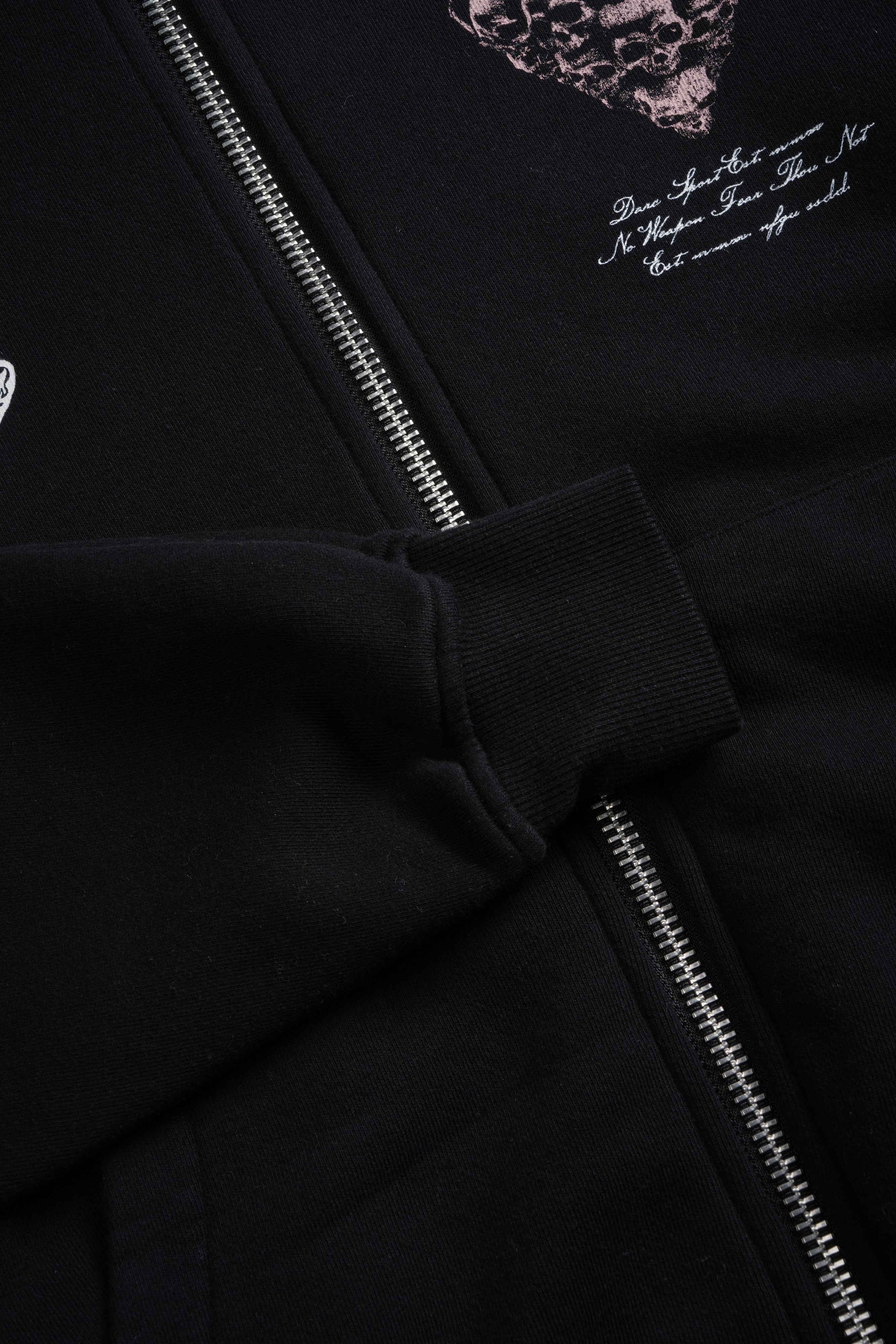 Memento Amore Darco Double Zip Hoodie in Black