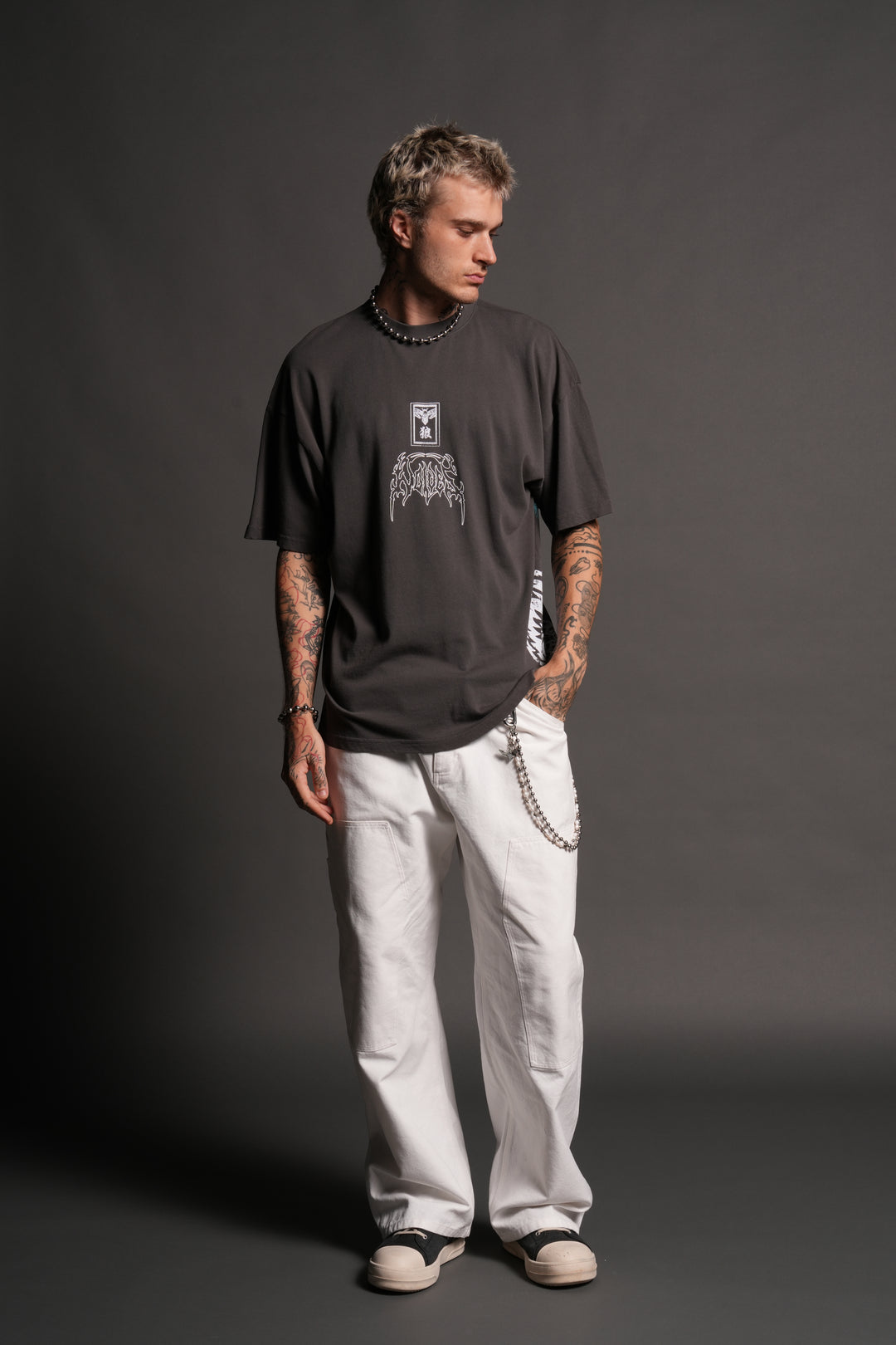 Rasengan Premium Oversized Tee in Wolf Gray