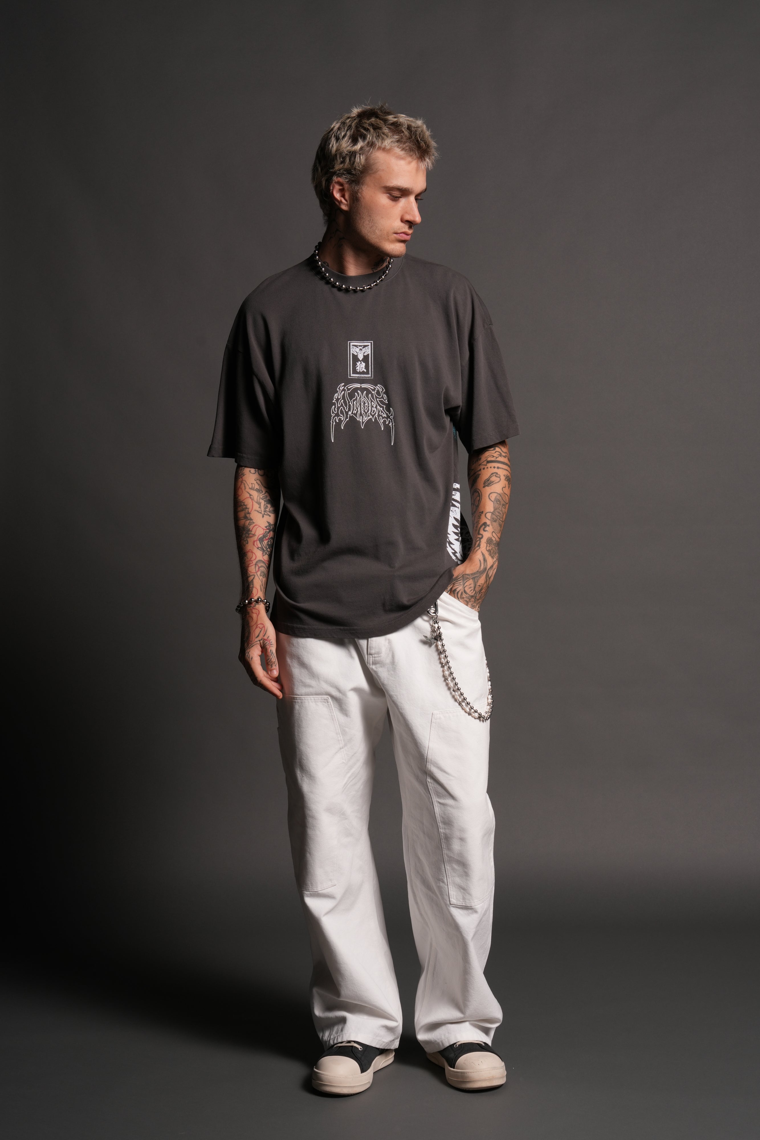 Rasengan Premium Oversized Tee in Wolf Gray