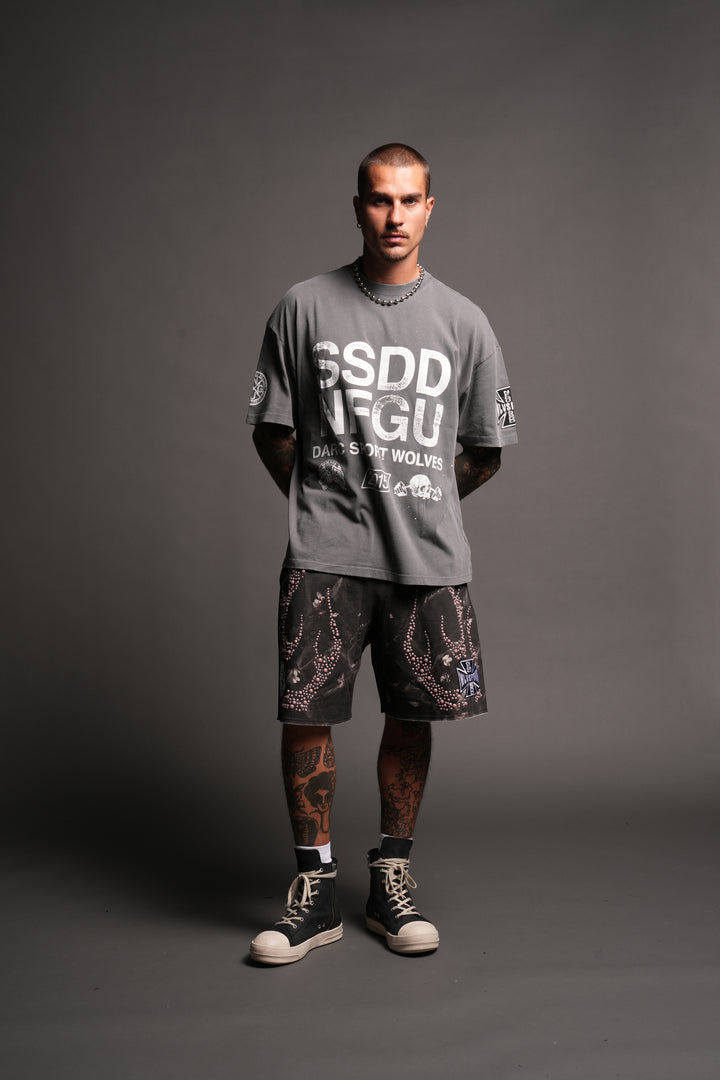 Club Core Premium Oversized Tee In Slate Gray