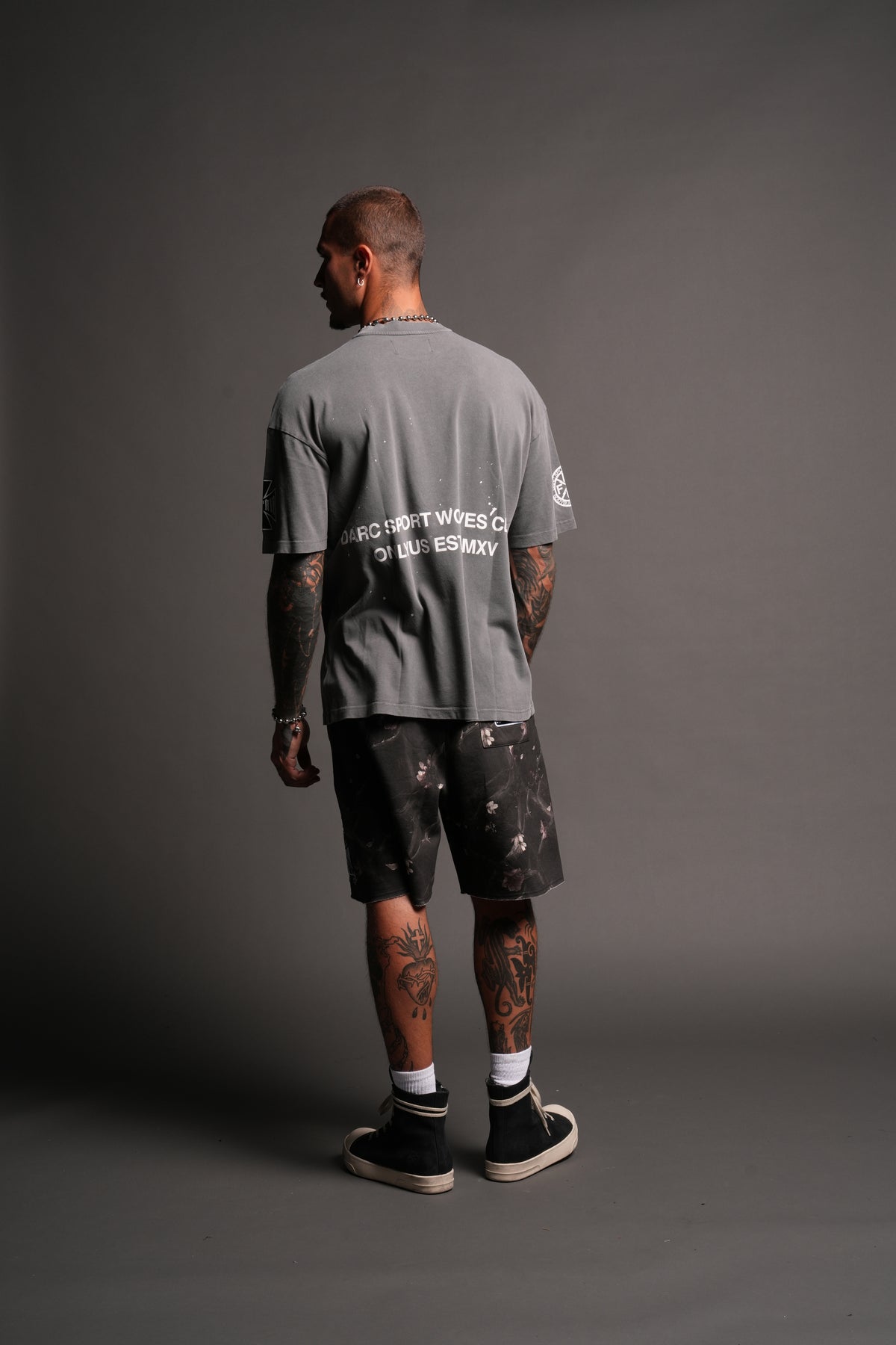 Club Core Premium Oversized Tee In Slate Gray