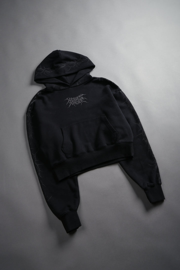 Surrounded by Thorns "Owen" (Cropped) Hoodie in Black