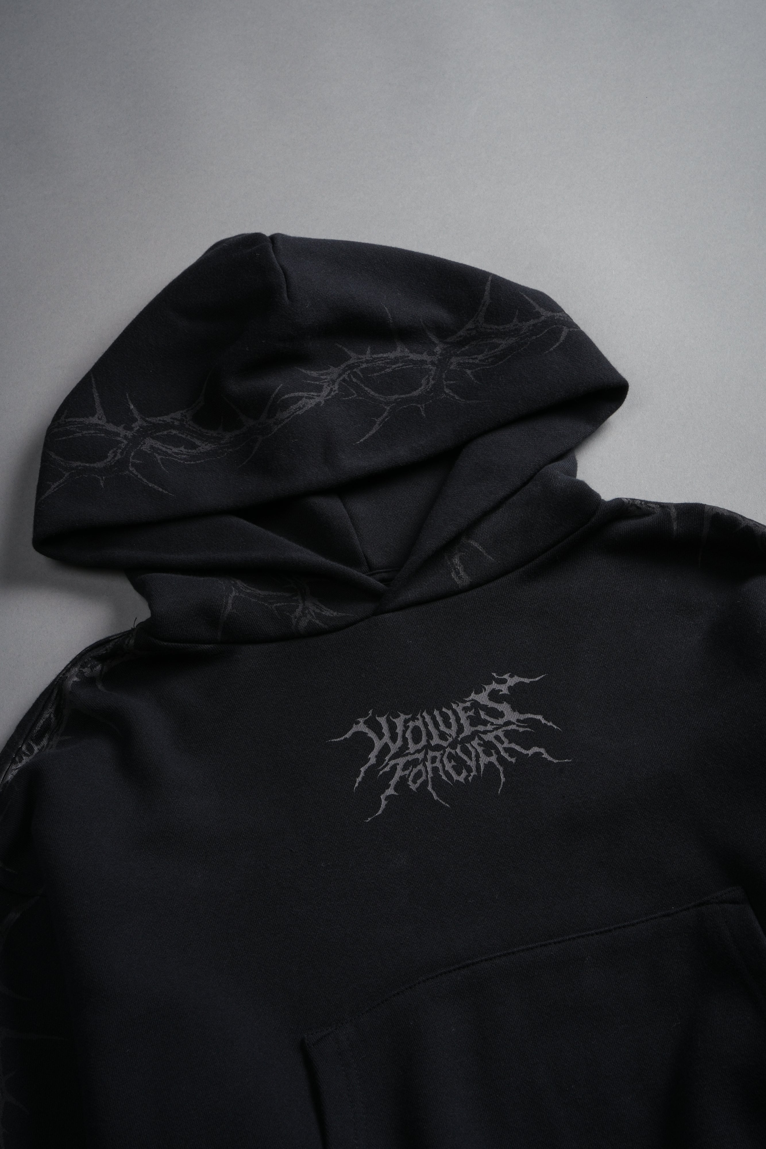 Surrounded by Thorns "Owen" (Cropped) Hoodie in Black