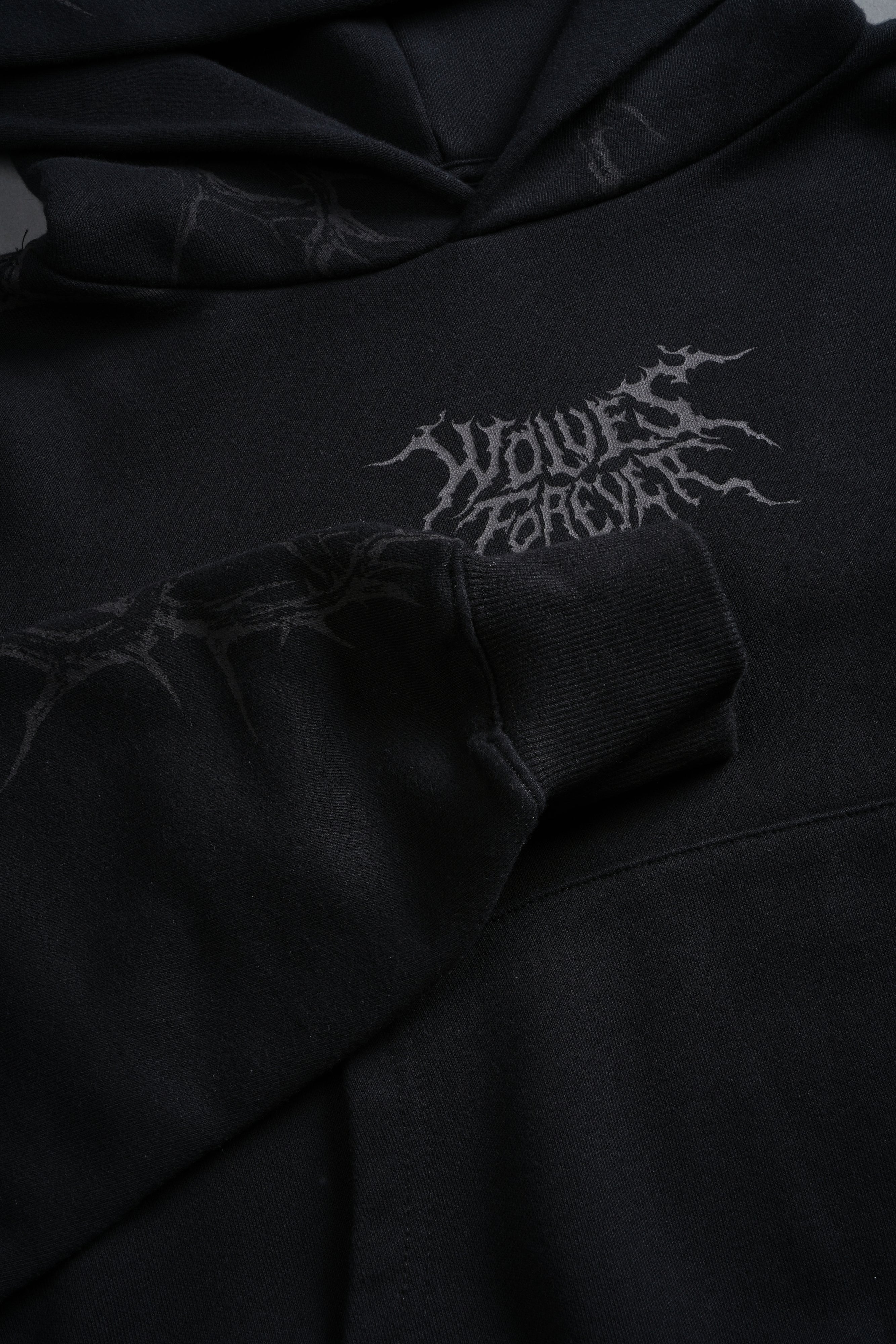 Surrounded by Thorns "Owen" (Cropped) Hoodie in Black