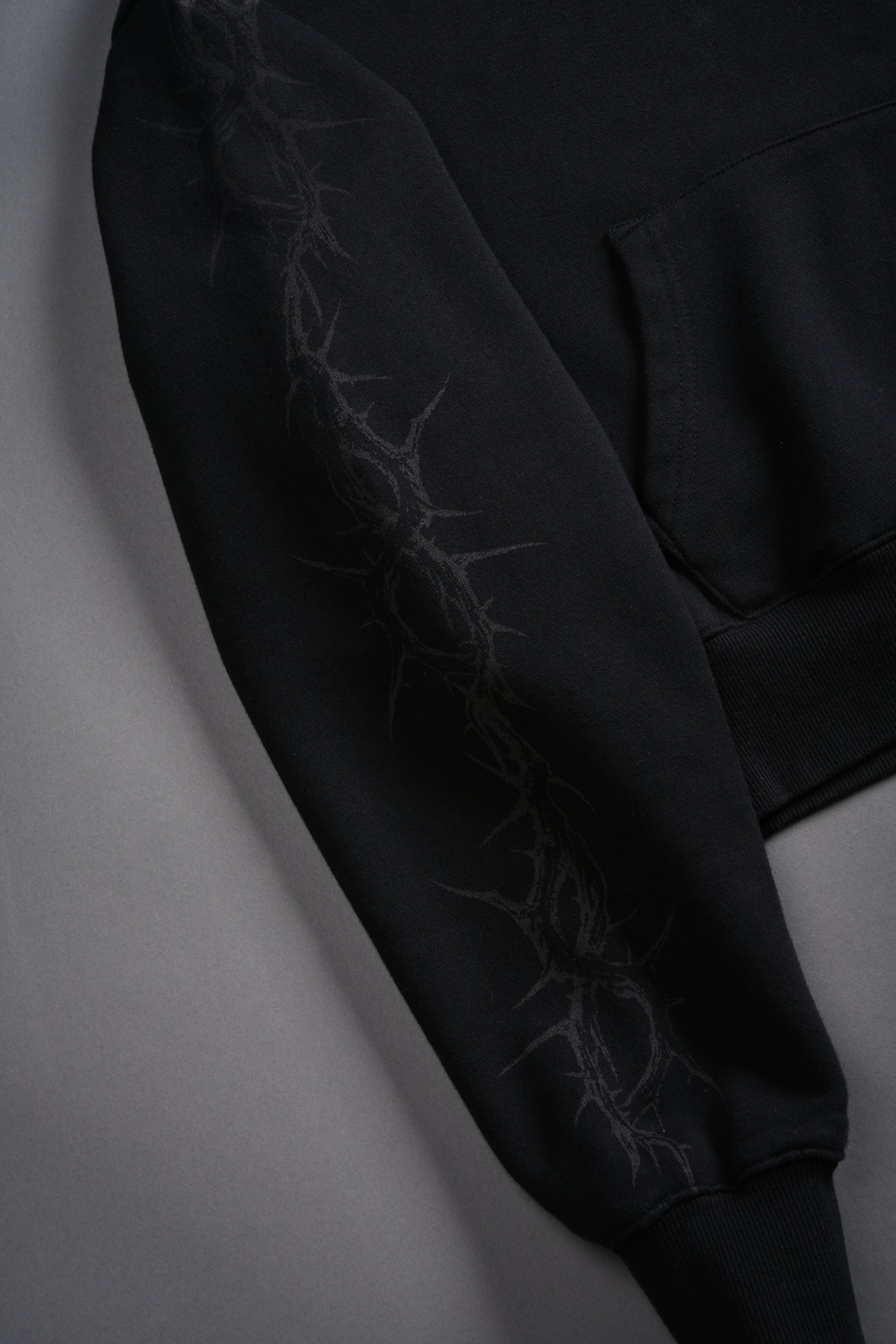 Surrounded by Thorns "Owen" (Cropped) Hoodie in Black