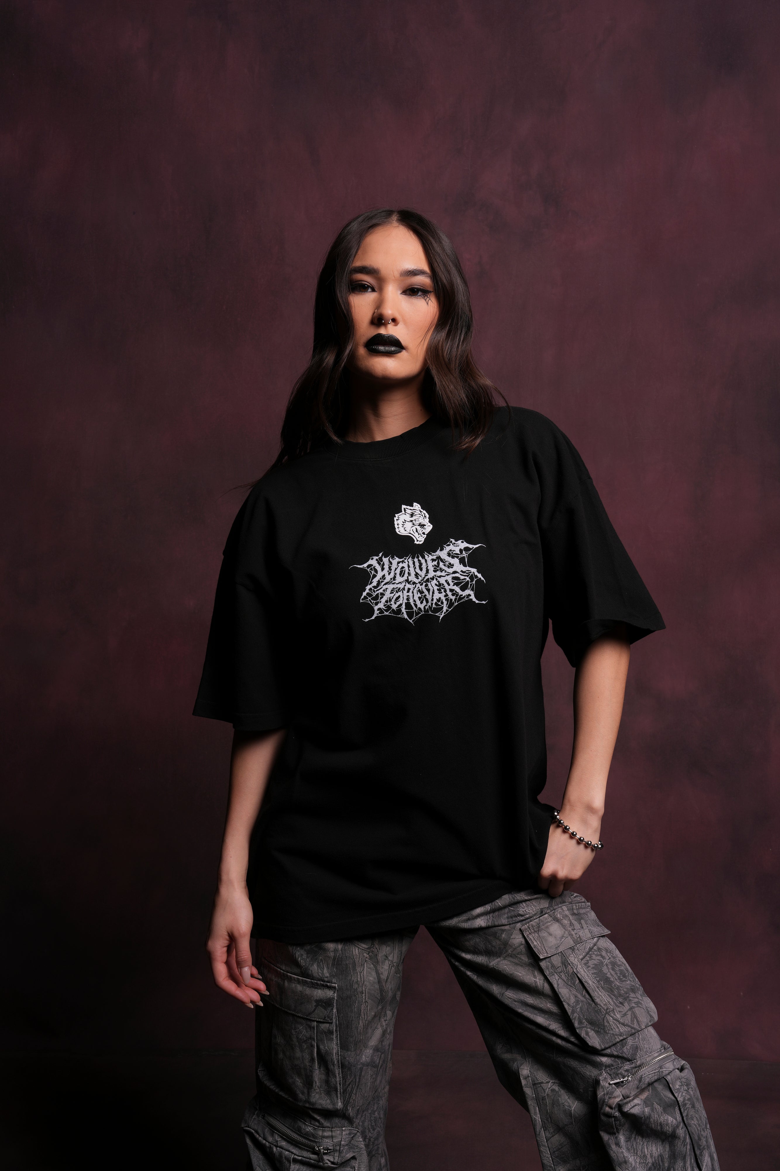 Seed Of Darcness "Premium" Oversized Unisex Tee in Black/Red