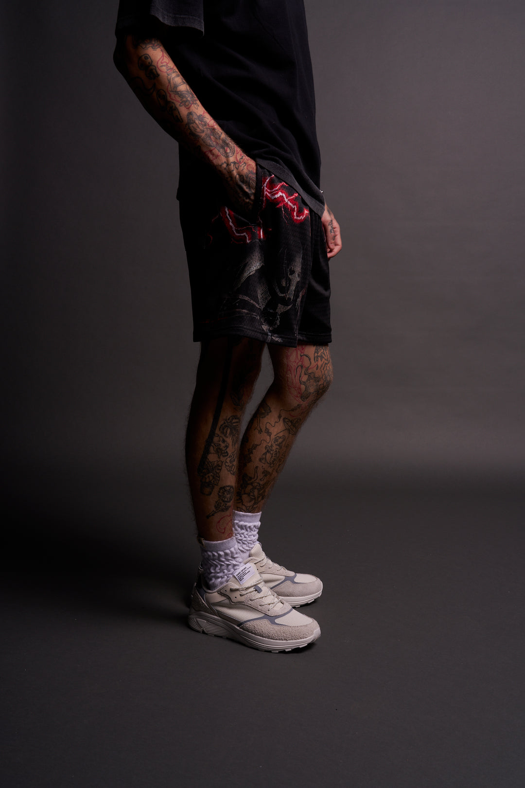 Grievous And Maul Mesh Shorts in Black