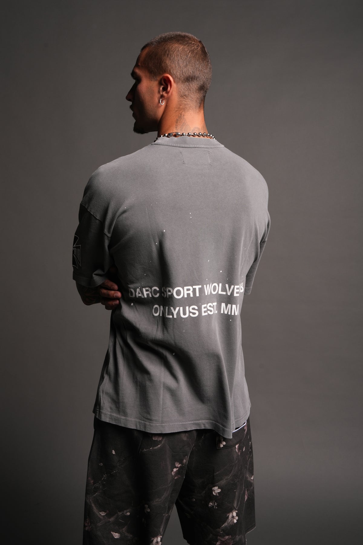 Club Core Premium Oversized Tee In Slate Gray
