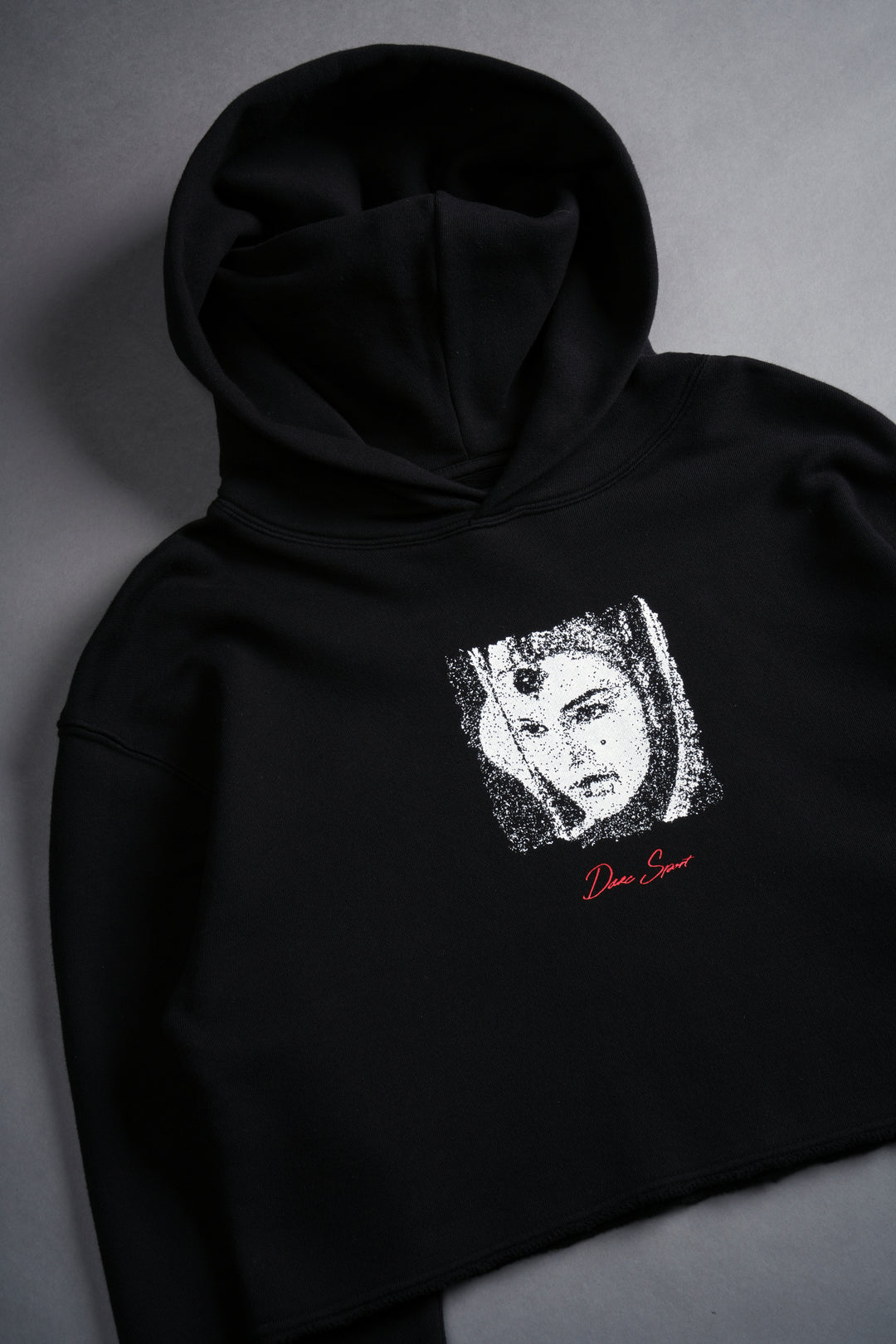 The Queen "Wyoming" (Cropped) Hoodie in Black