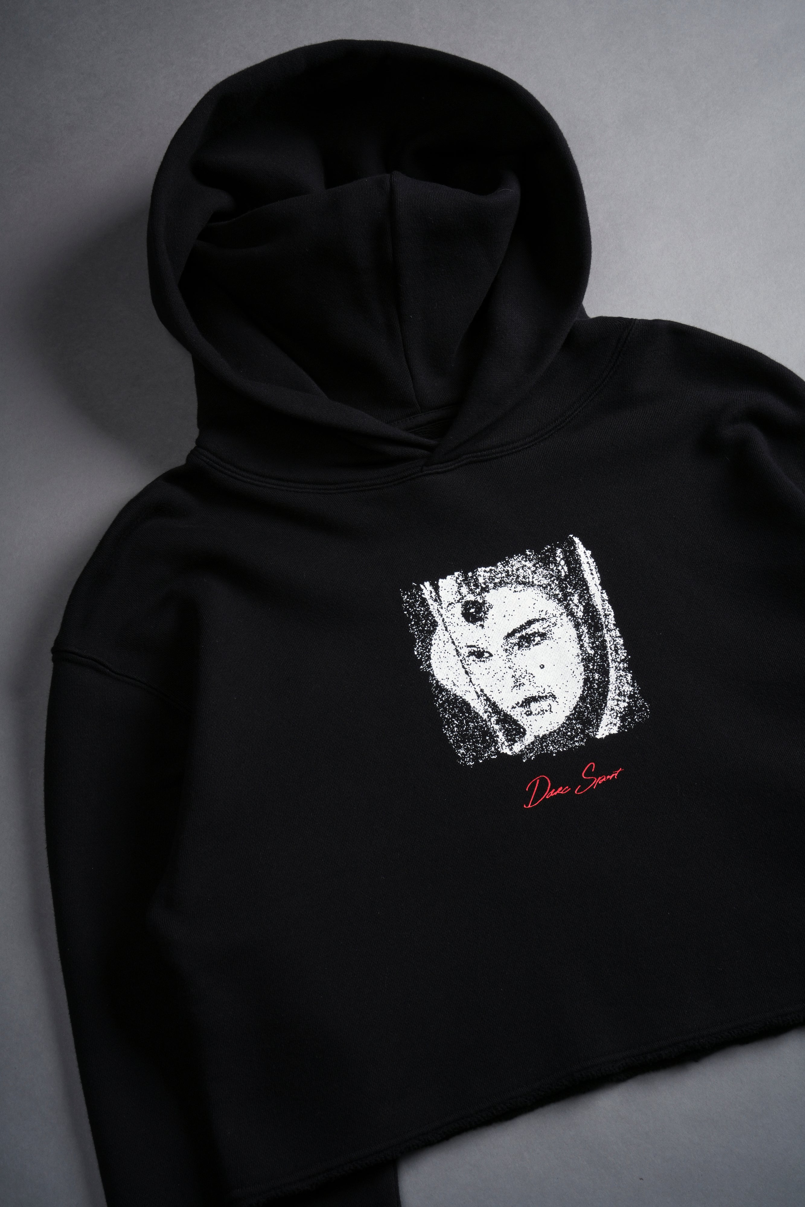 The Queen "Wyoming" (Cropped) Hoodie in Black