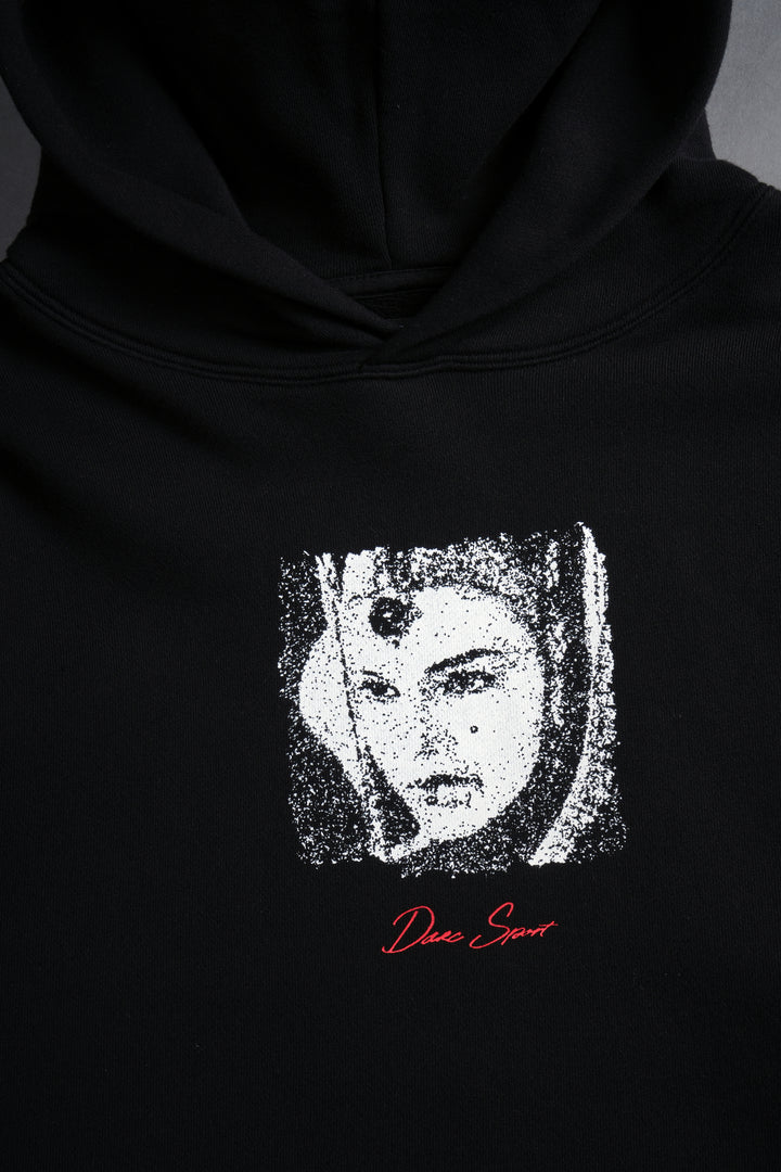 The Queen "Wyoming" (Cropped) Hoodie in Black