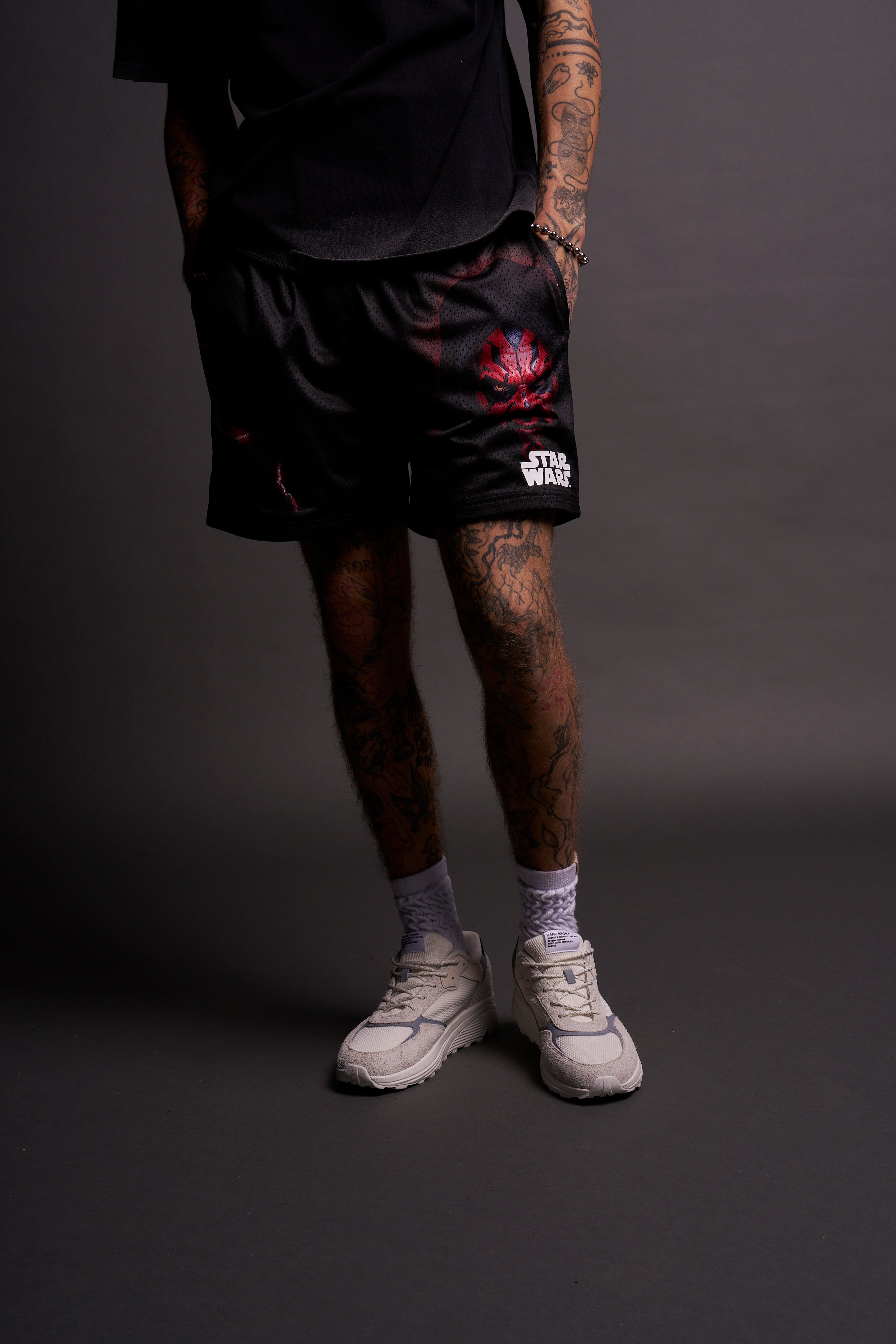 The Power Of The Dark Side Maul Mesh Shorts in Black – DarcSport