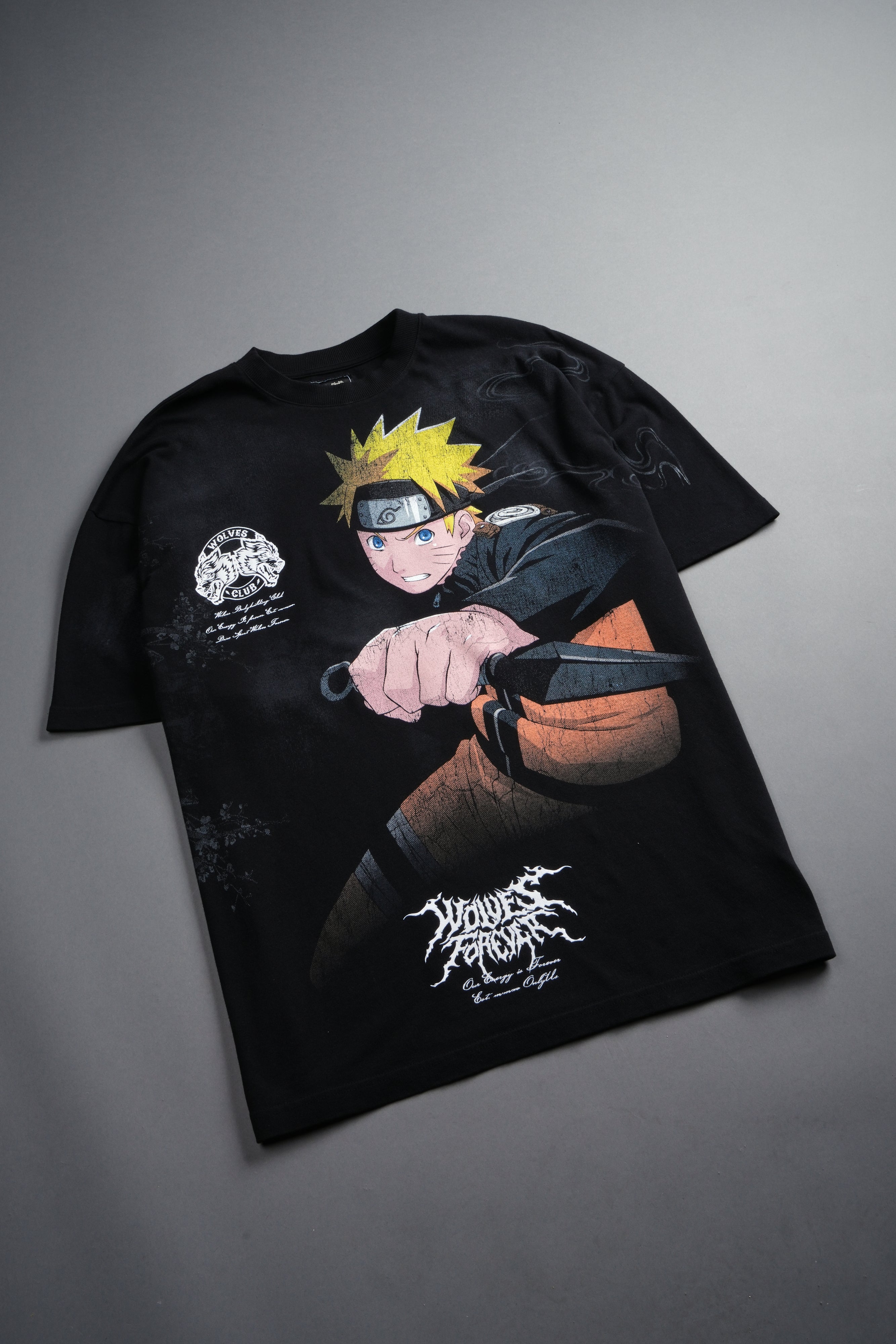 Uzumaki Naruto "Side-By-Side" Series Premium Tee in Black