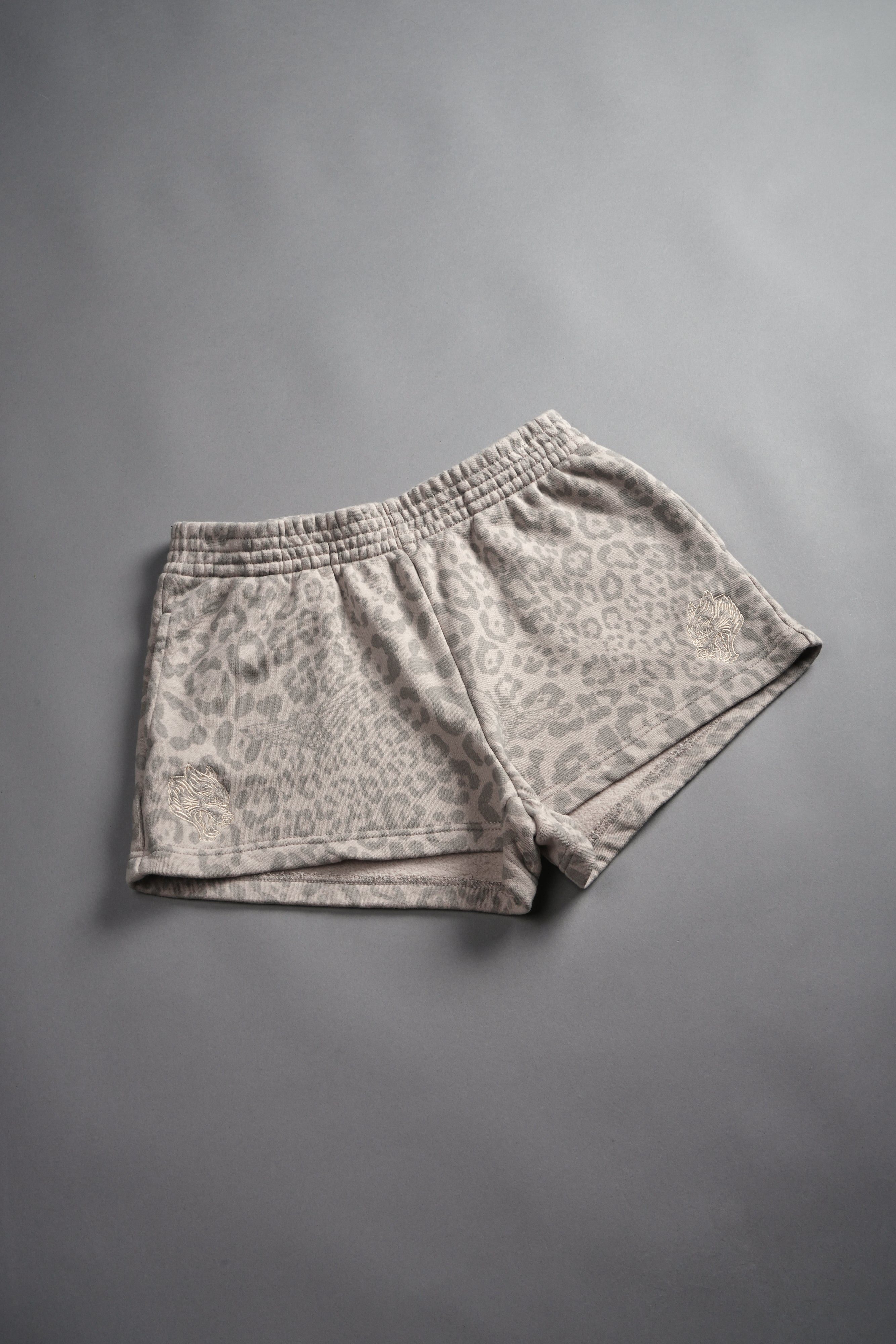 Dual Ellie Sweat Shorts in Clay Leopard