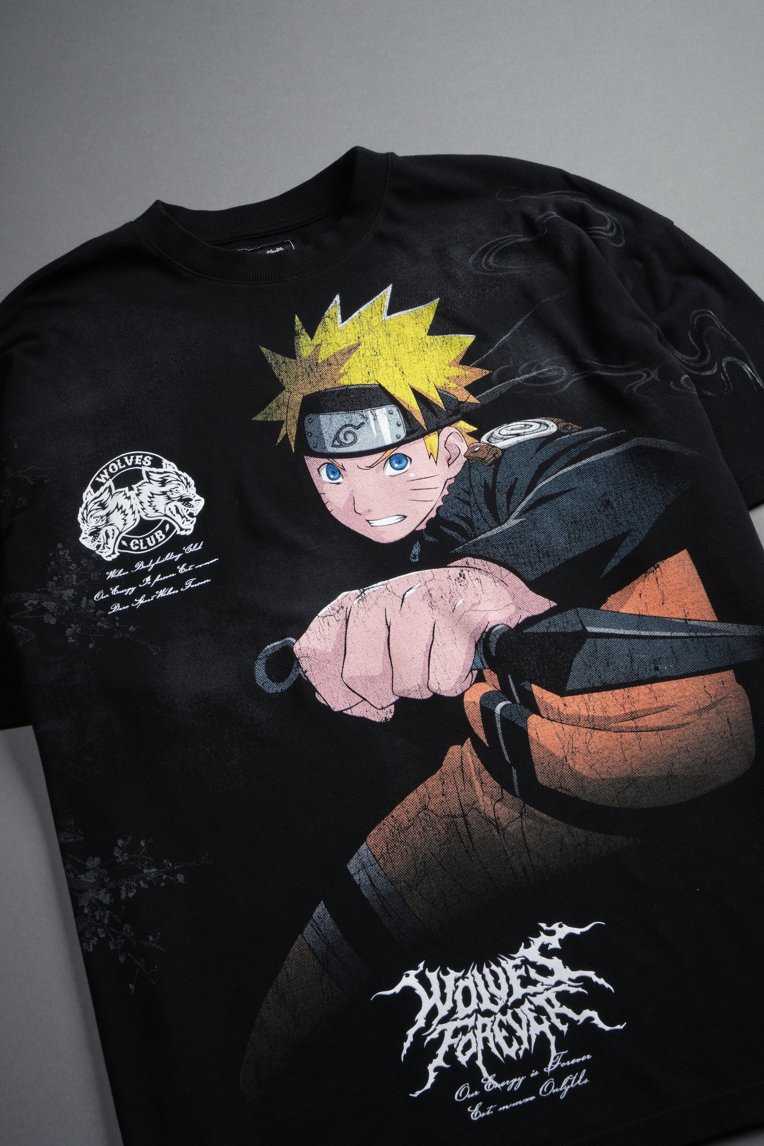 Uzumaki Naruto "Side-By-Side" Series Premium Tee in Black