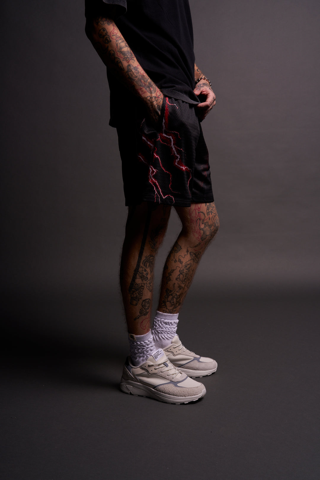 The Power Of The Dark Side Maul Mesh Shorts in Black