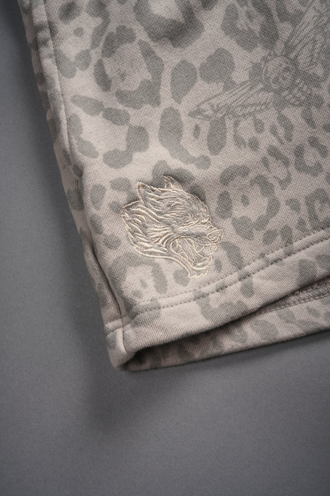 Dual Ellie Sweat Shorts in Clay Leopard
