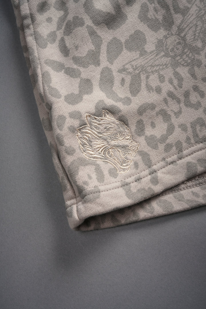 Dual Ellie Sweat Shorts in Clay Leopard