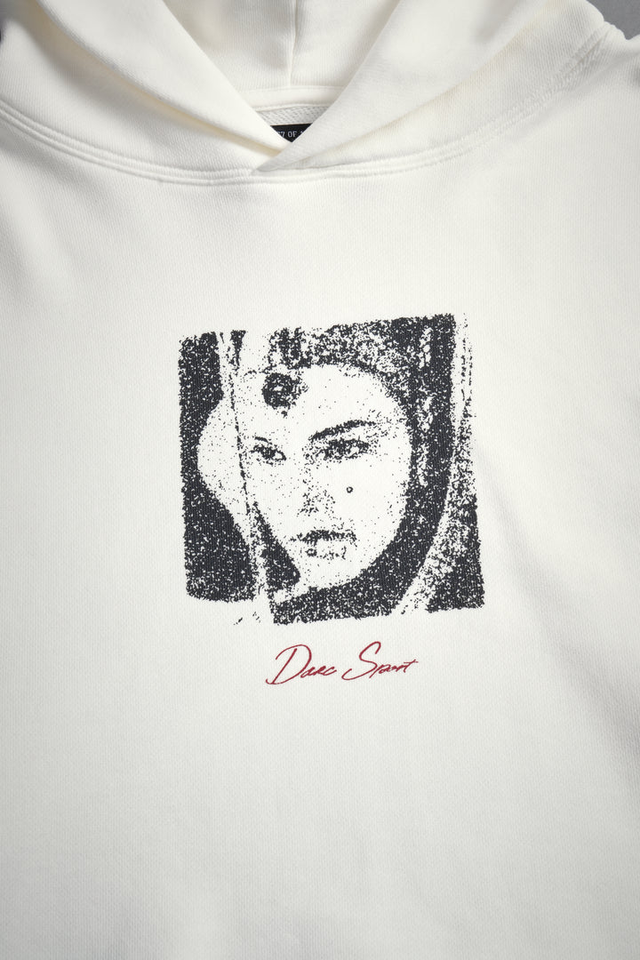 The Queen "Wyoming" (Cropped) Hoodie in Cream