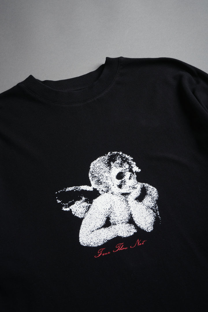 Fallen Halo Oversized "Premium" Unisex Tee in Black