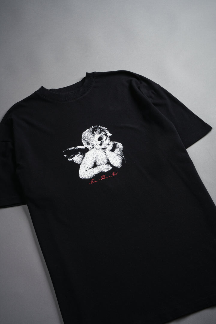 Fallen Halo Oversized "Premium" Unisex Tee in Black