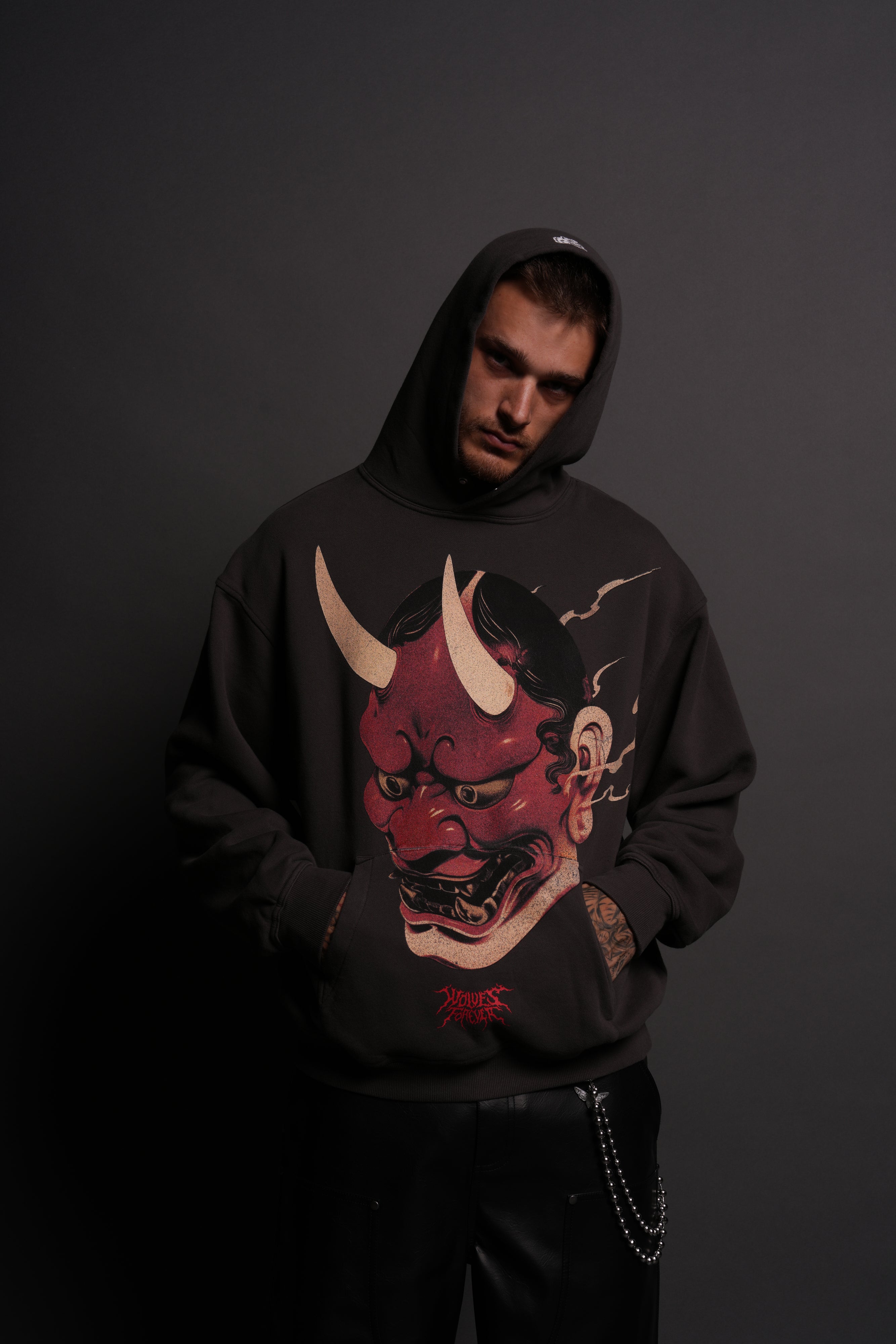 Oni Code "Pierce" Hoodie in Wolf Gray
