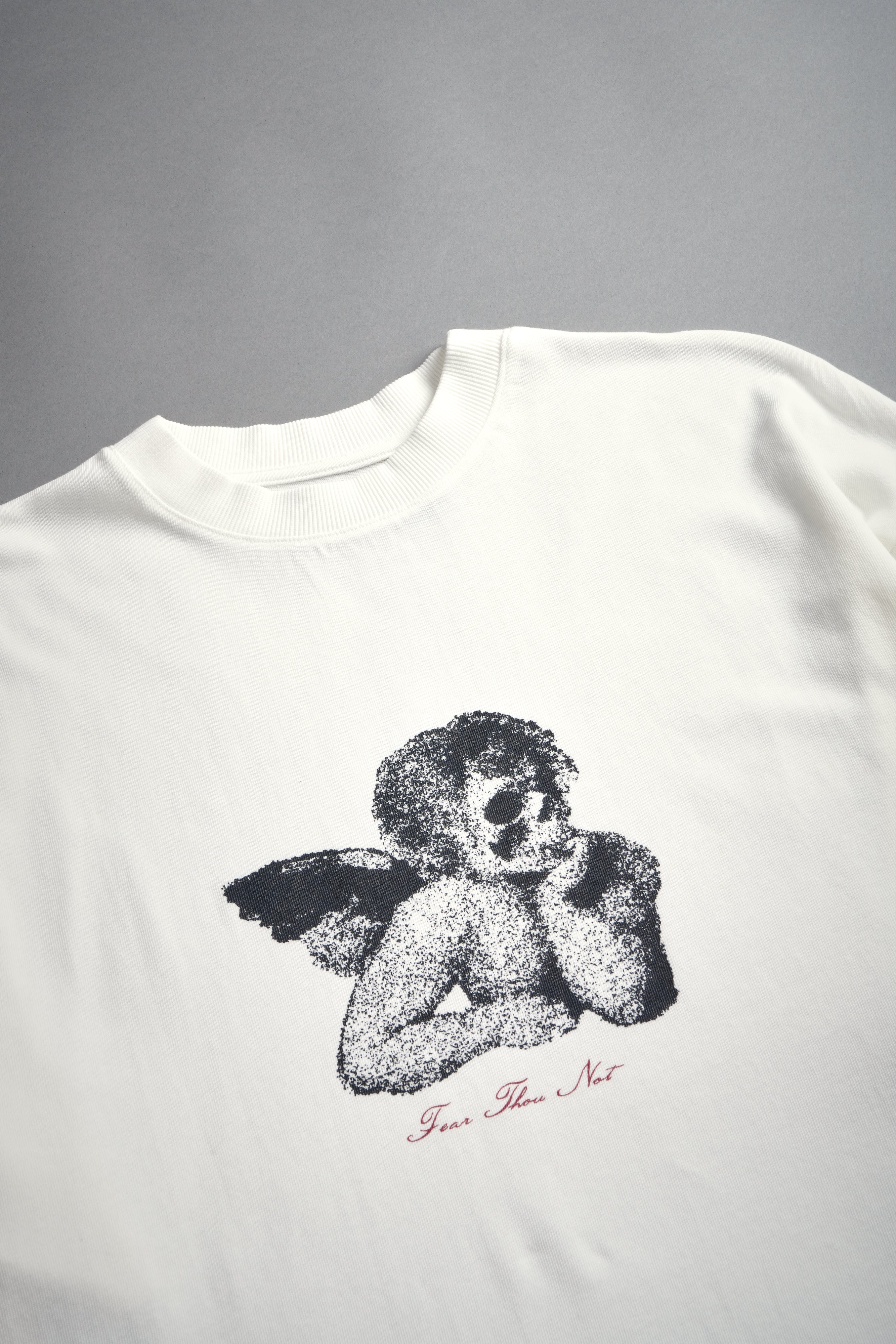 Fallen Halo Oversized "Premium" Unisex Tee in Cream