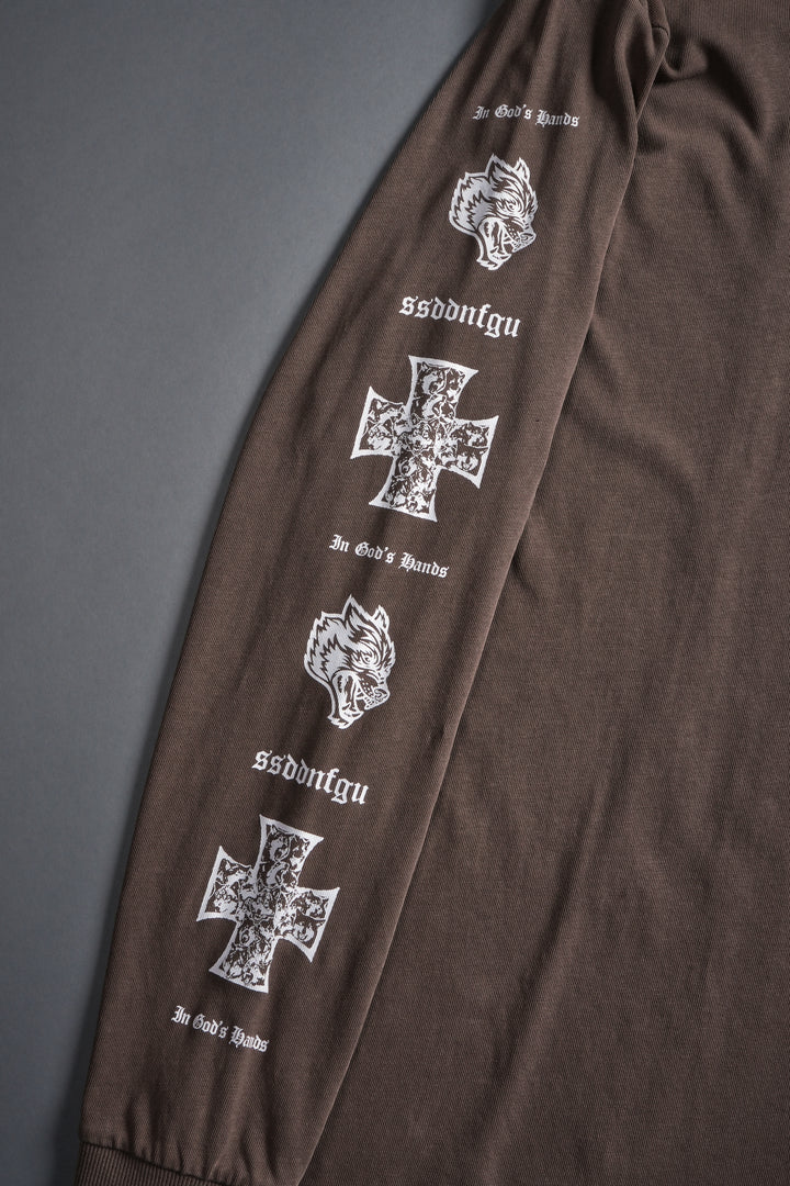 Iron Wolf Pack "Premium" L/S Tee in Mojave Brown