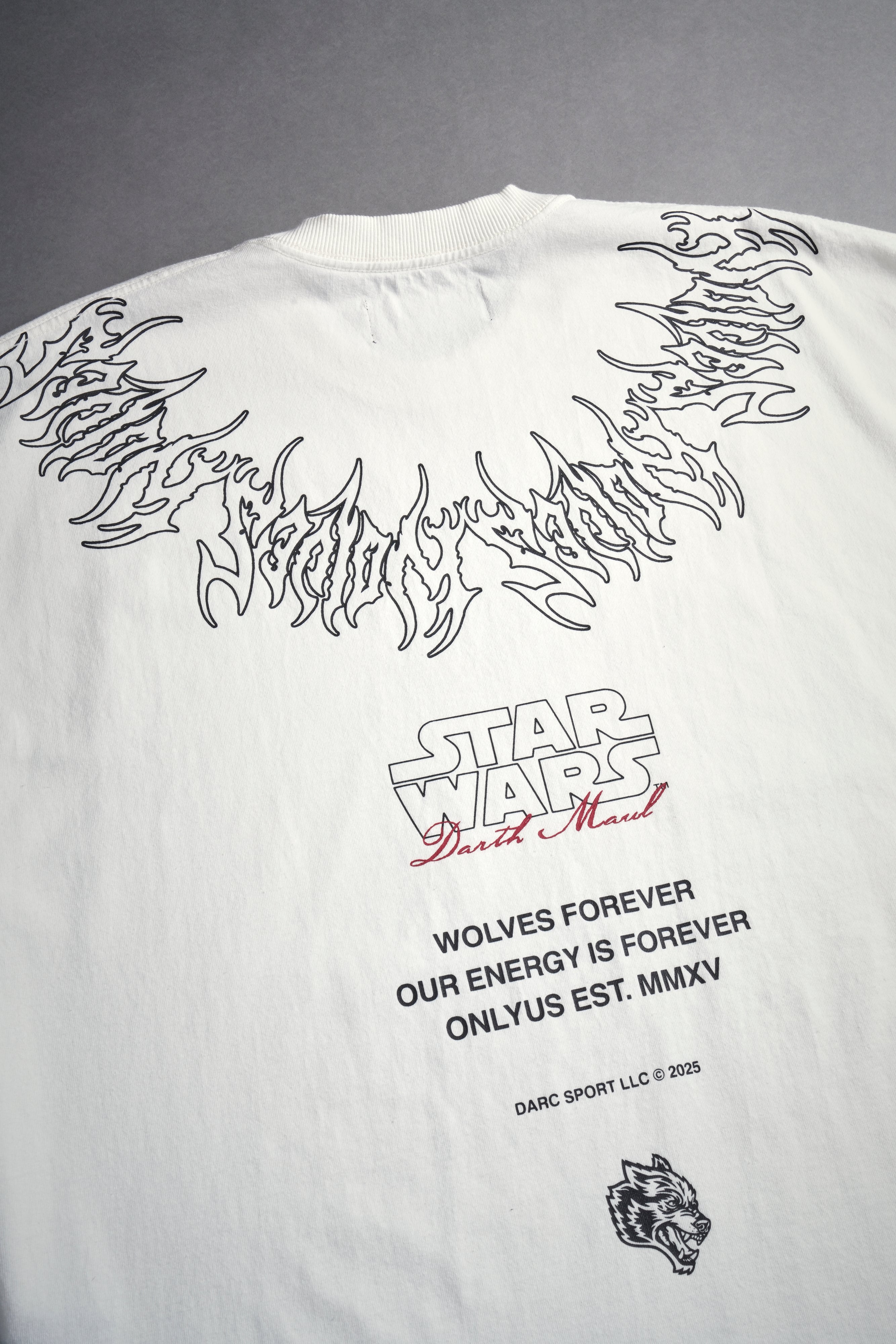 Dark Apprentice "Grunge" Cut Off Tee in Cream