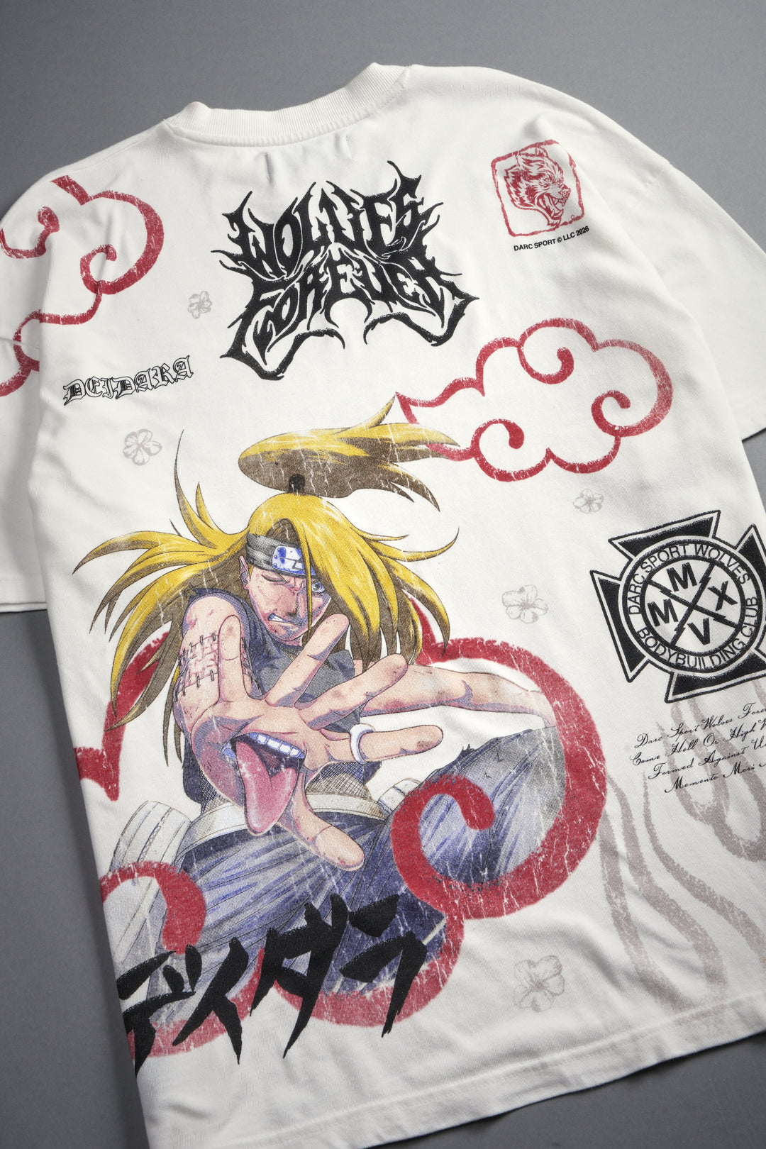 Deidara Premium Oversized Tee in Cream