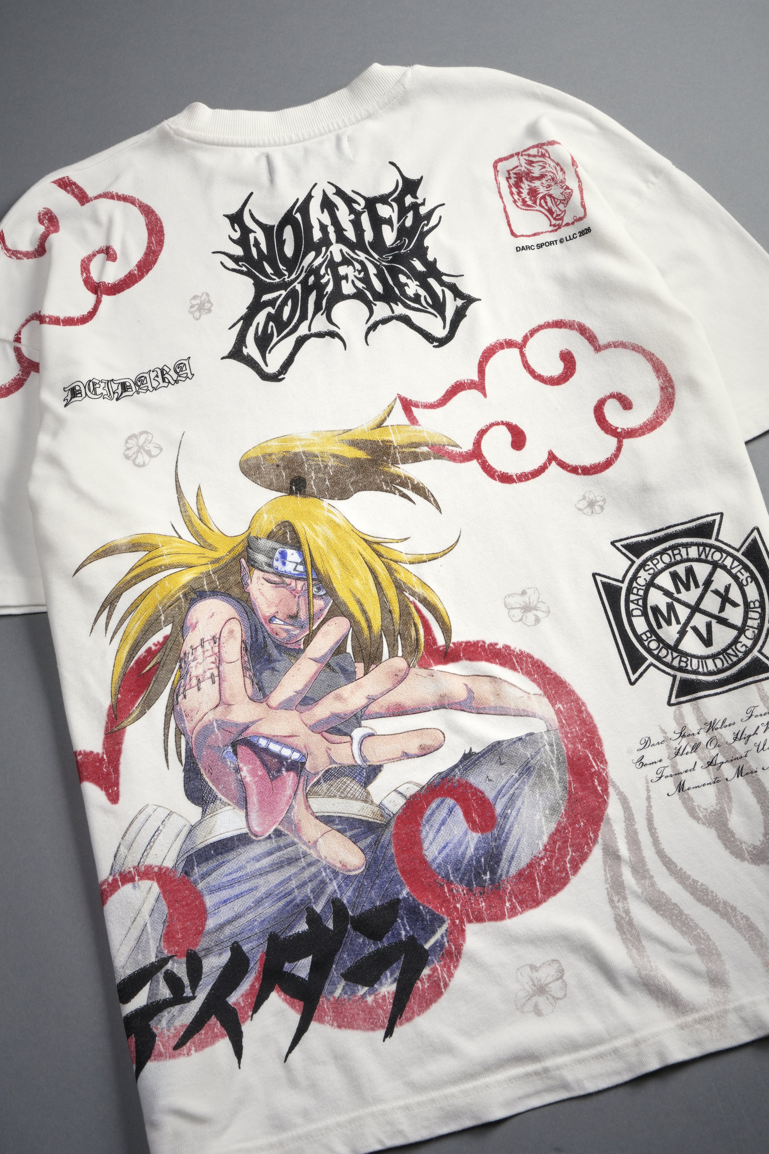 Deidara Premium Oversized Tee in Cream