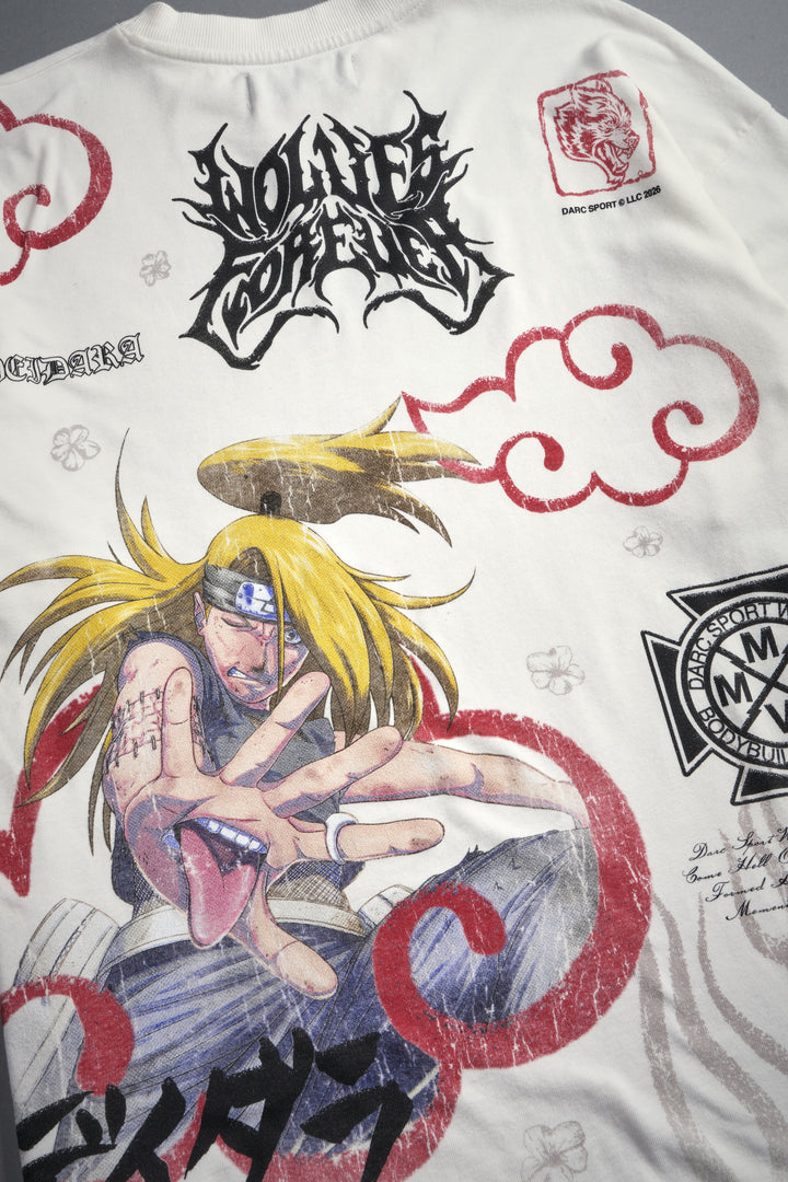 Deidara Premium Oversized Tee in Cream