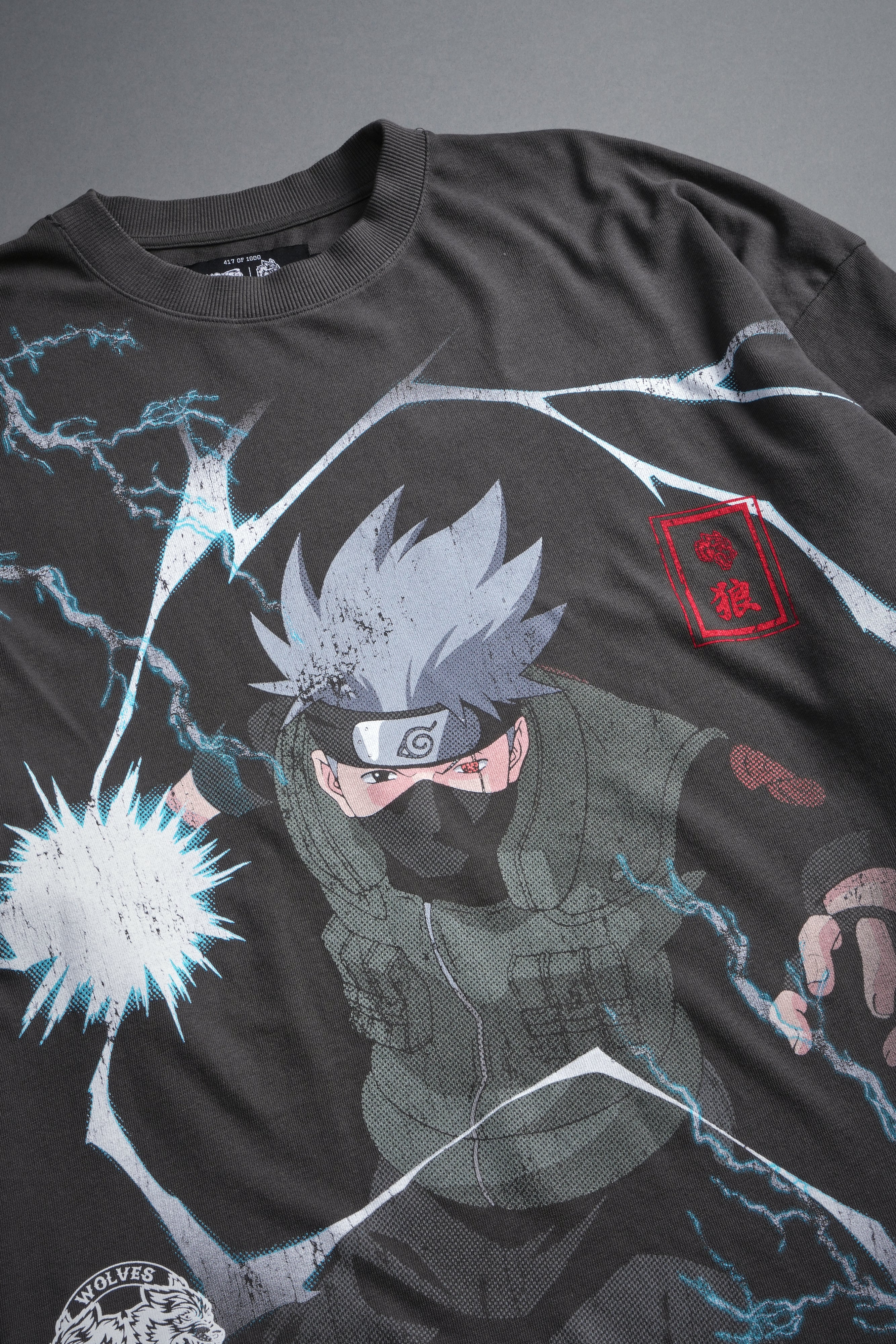 Shinobi Premium Oversized Tee in Wolf Gray