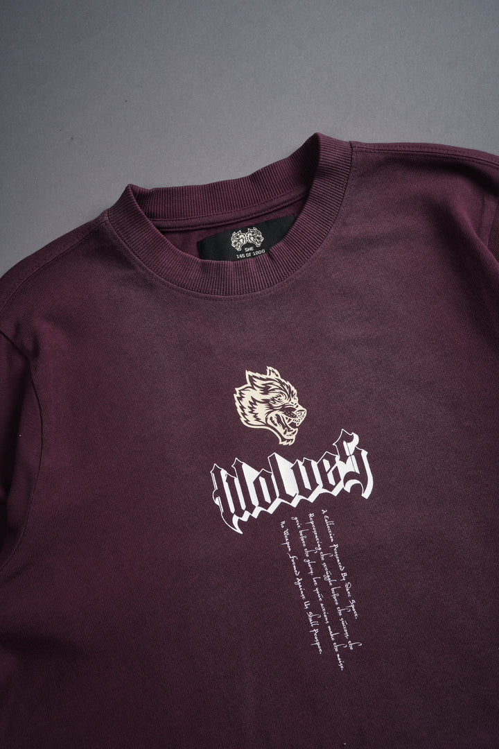 Our Passion "Premium" (Cropped) Tee in Cherry Wine Tonal Sun Fade