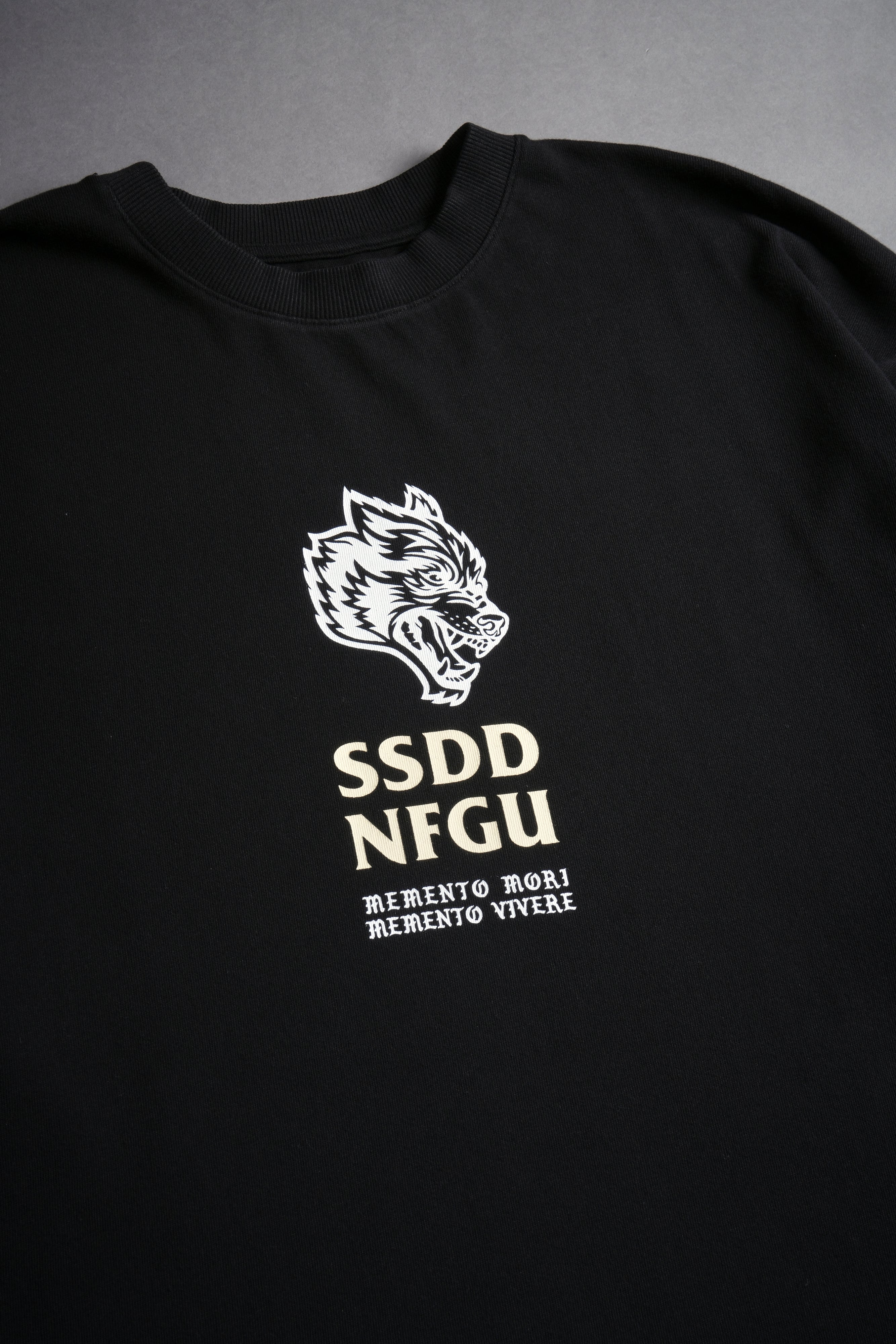 Don't Look Back "Premium" Oversized Tee in Black