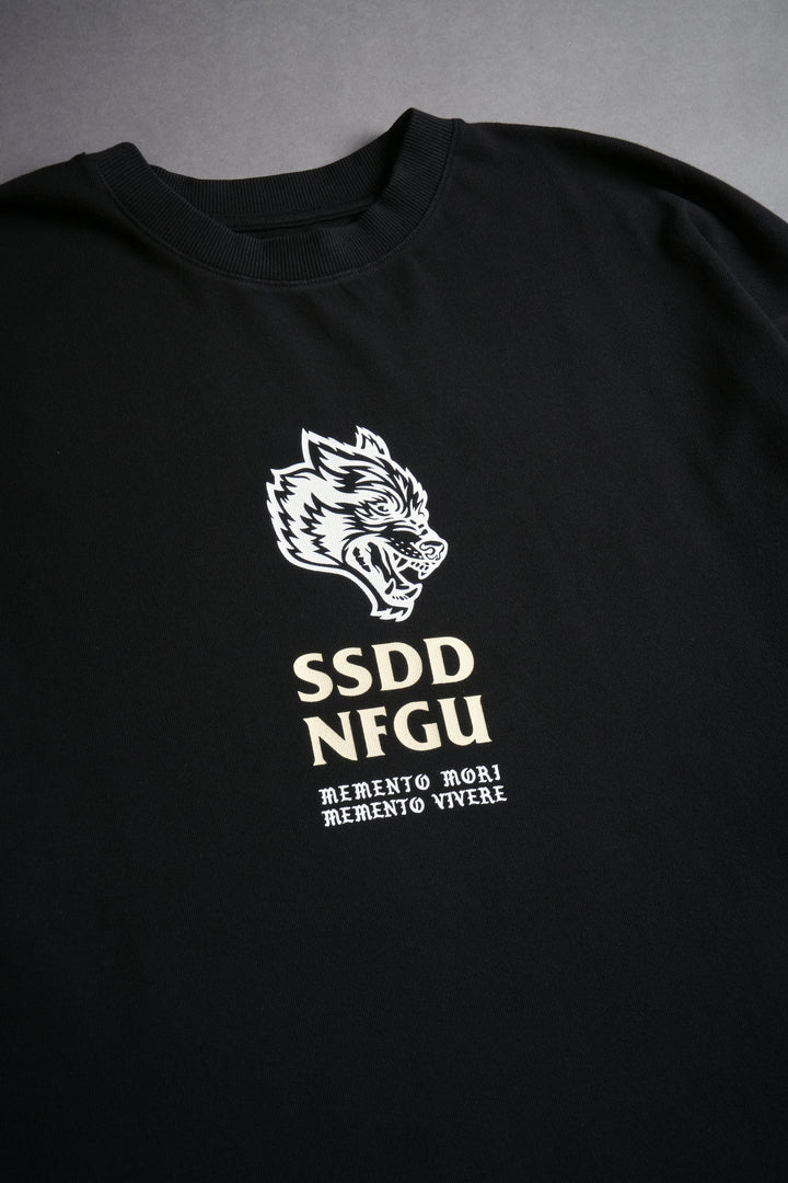 Don't Look Back "Premium" Oversized Tee in Black