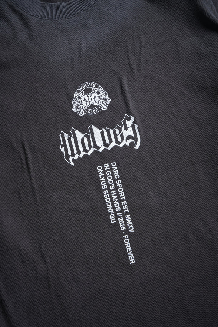 In God's Hands "Premium" Oversized Tee in Wolf Gray Drift Wash