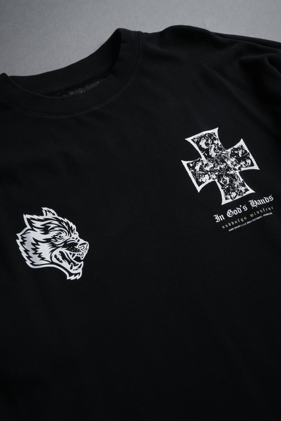 Iron Wolf Pack "Premium" Oversized Tee in Black