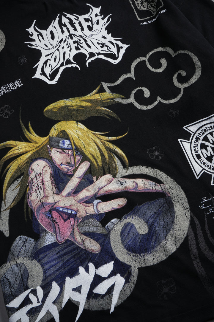 Deidara Premium Oversized Tee in Black